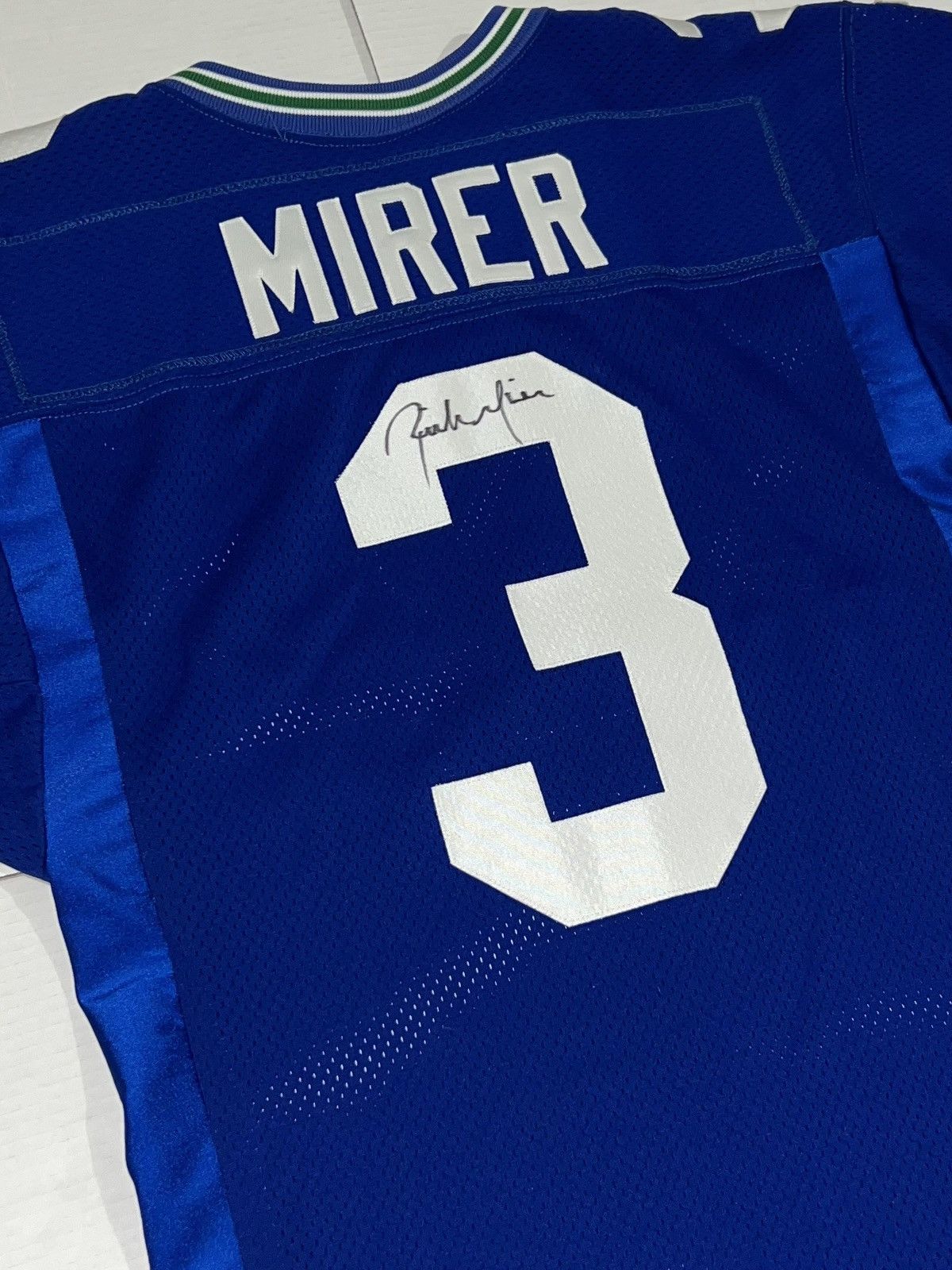 Wilson Vintage 90s Seattle Seahawks Rick Mirer Wilson 75th Jersey Size US L / EU 52-54 / 3 - 7 Thumbnail