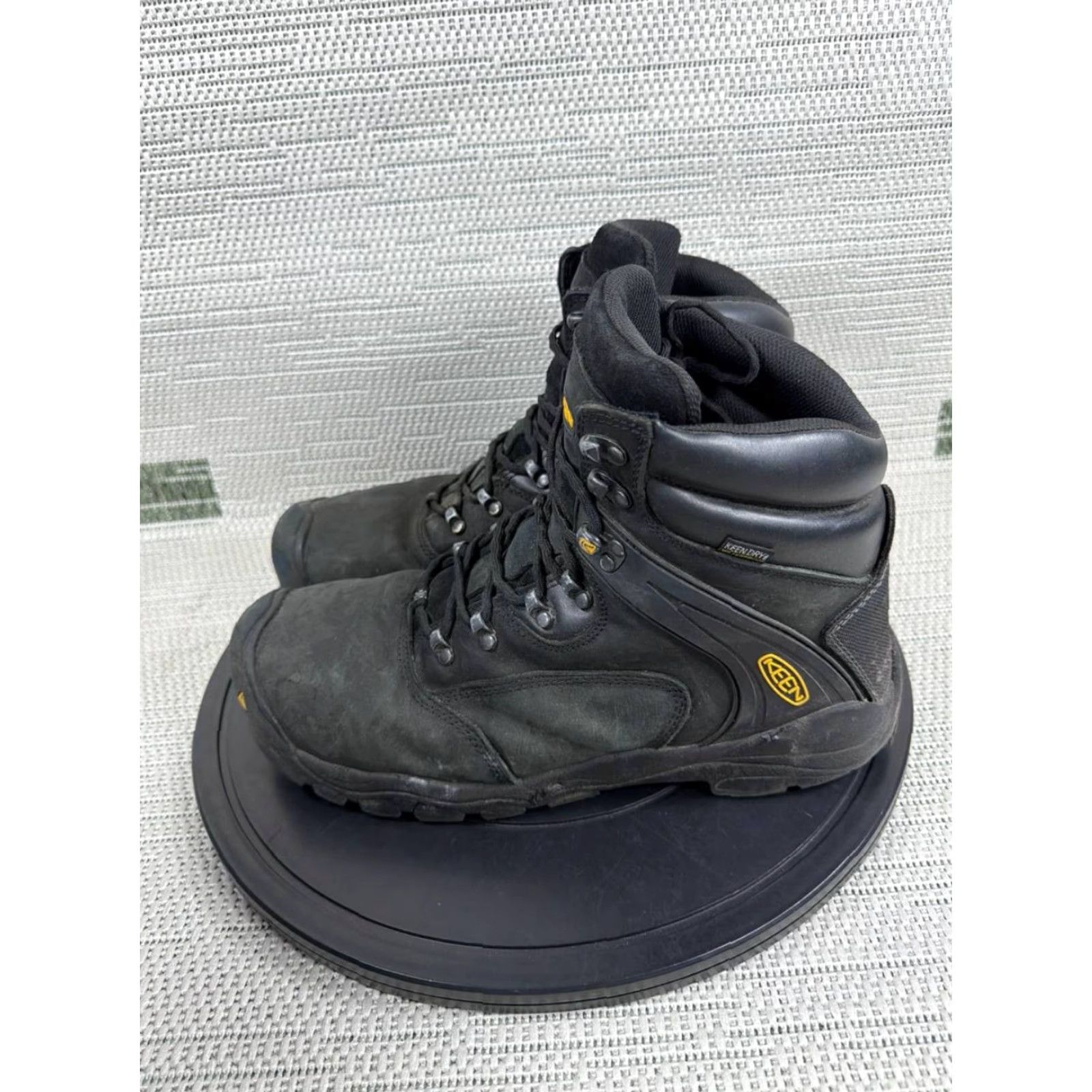 KEEN KEEN Boots Mens 13 D Louisville Steel Toe Work Black Leather Waterproof Hood? Size US 13 / EU 46 - 3 Thumbnail