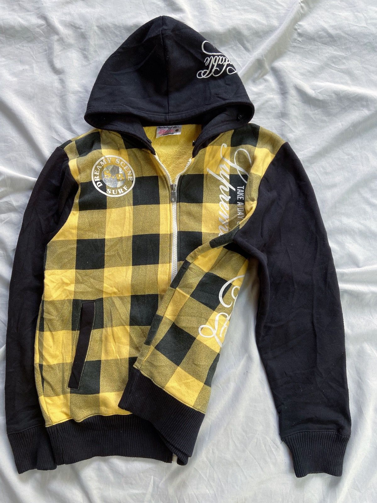 Japanese Brand JAPANESE EXCUSE PLAID ZIP HOODIE hysteric glamour numbernine Size US M / EU 48-50 / 2 - 8 Thumbnail