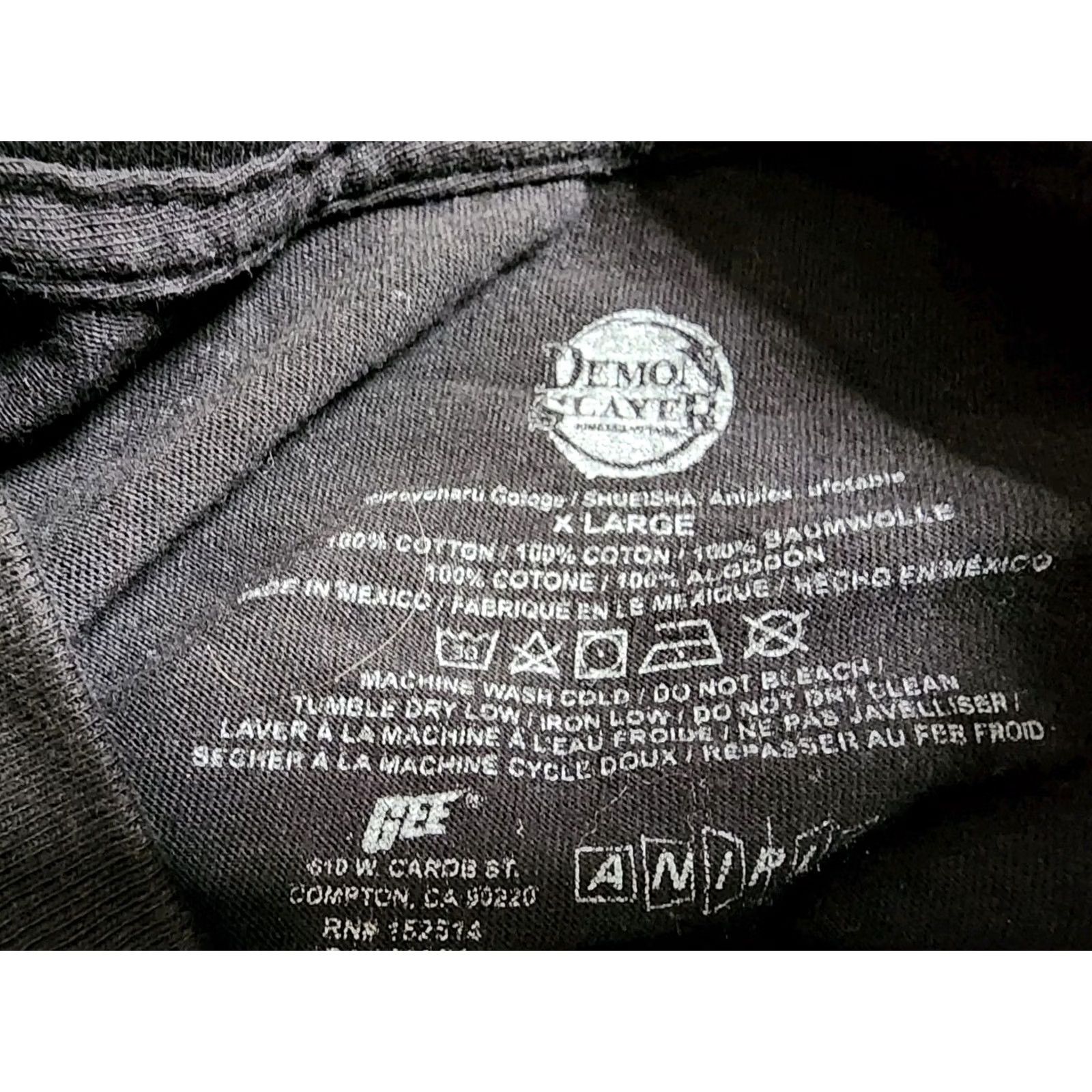 Vintage Demon Slayer Mens XL Shinobu Kocho Butterfly Licensed T Shirt Black Cotton Crew Neck Short Sleeve Graphic Print Vintage No Size US XL / EU 56 / 4 - 5 Thumbnail