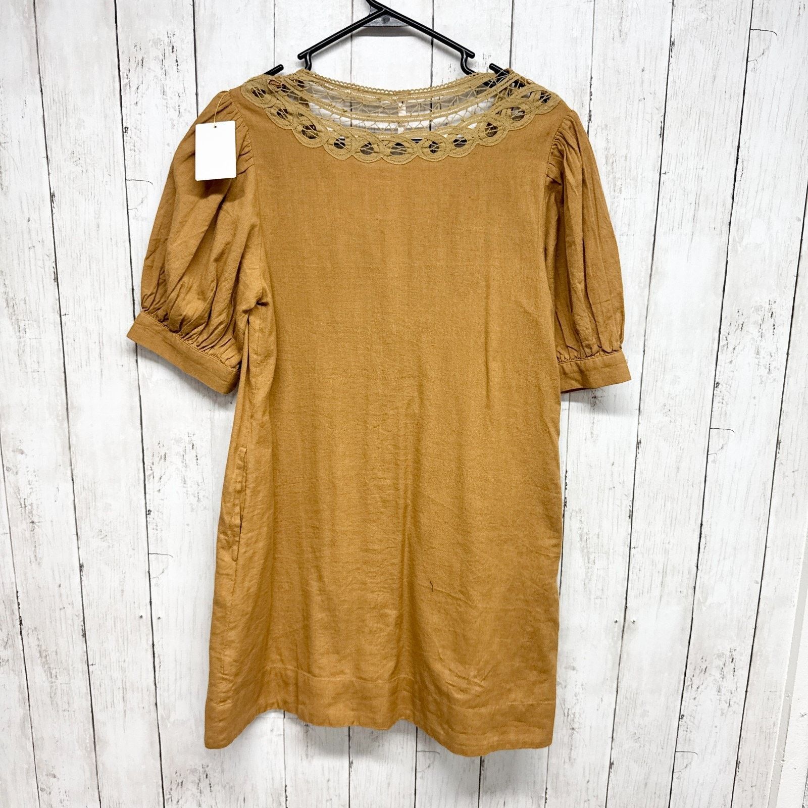 Free People Free People Dress Size XS Mari Mini Gold Mustard Yellow Lace Size XS / US 0-2 / IT 36-38 - 2 Thumbnail