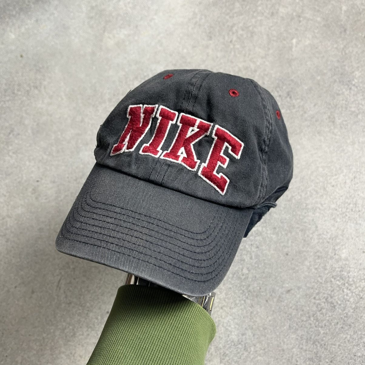 Nike Mens Vintage Nike Cap big logo streetwear y2k rare drill Size ONE SIZE - 1 Thumbnail