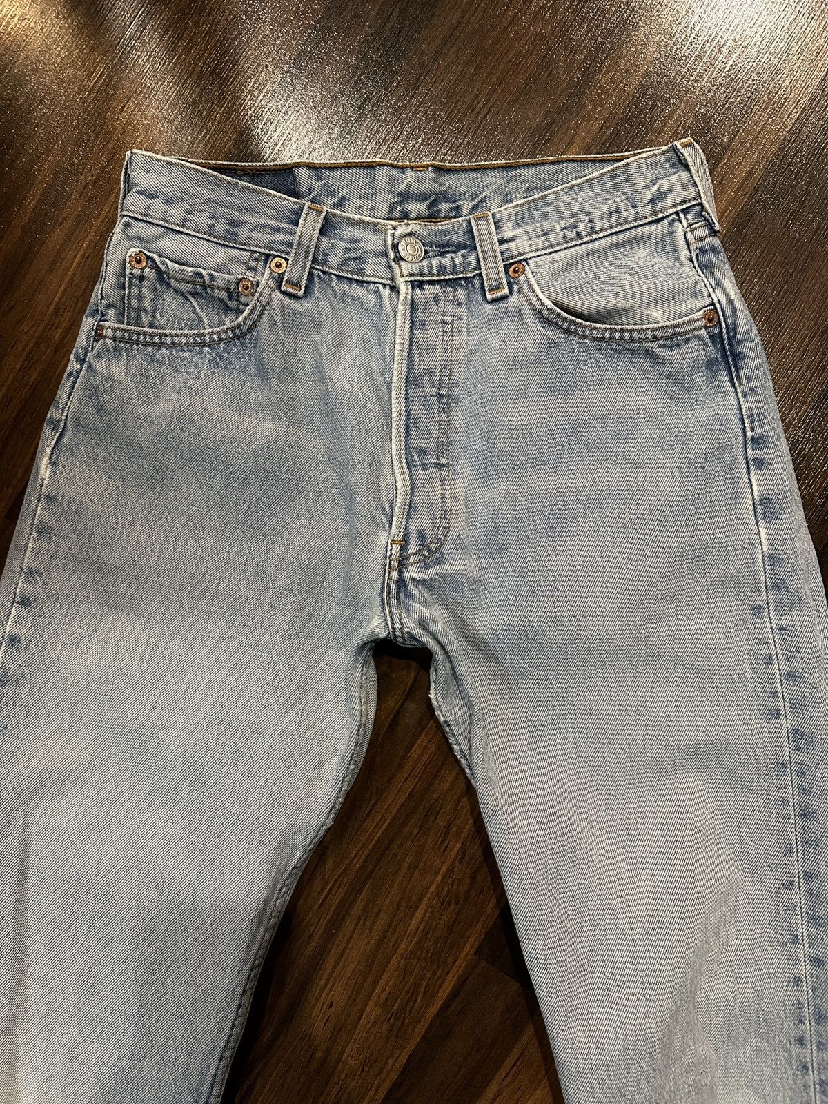 Levi's Vtg 90s 00s LEVIS 501 Button Fly Jeans 29 x 29 Size 29" - 6 Thumbnail