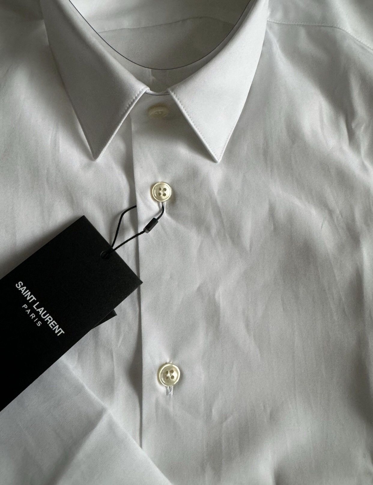 Saint Laurent Paris × Yves Saint Laurent Saint Laurent YSL Cotton Poplin Shirt White Shirt2412- Size US M / EU 48-50 / 2 - 4 Thumbnail
