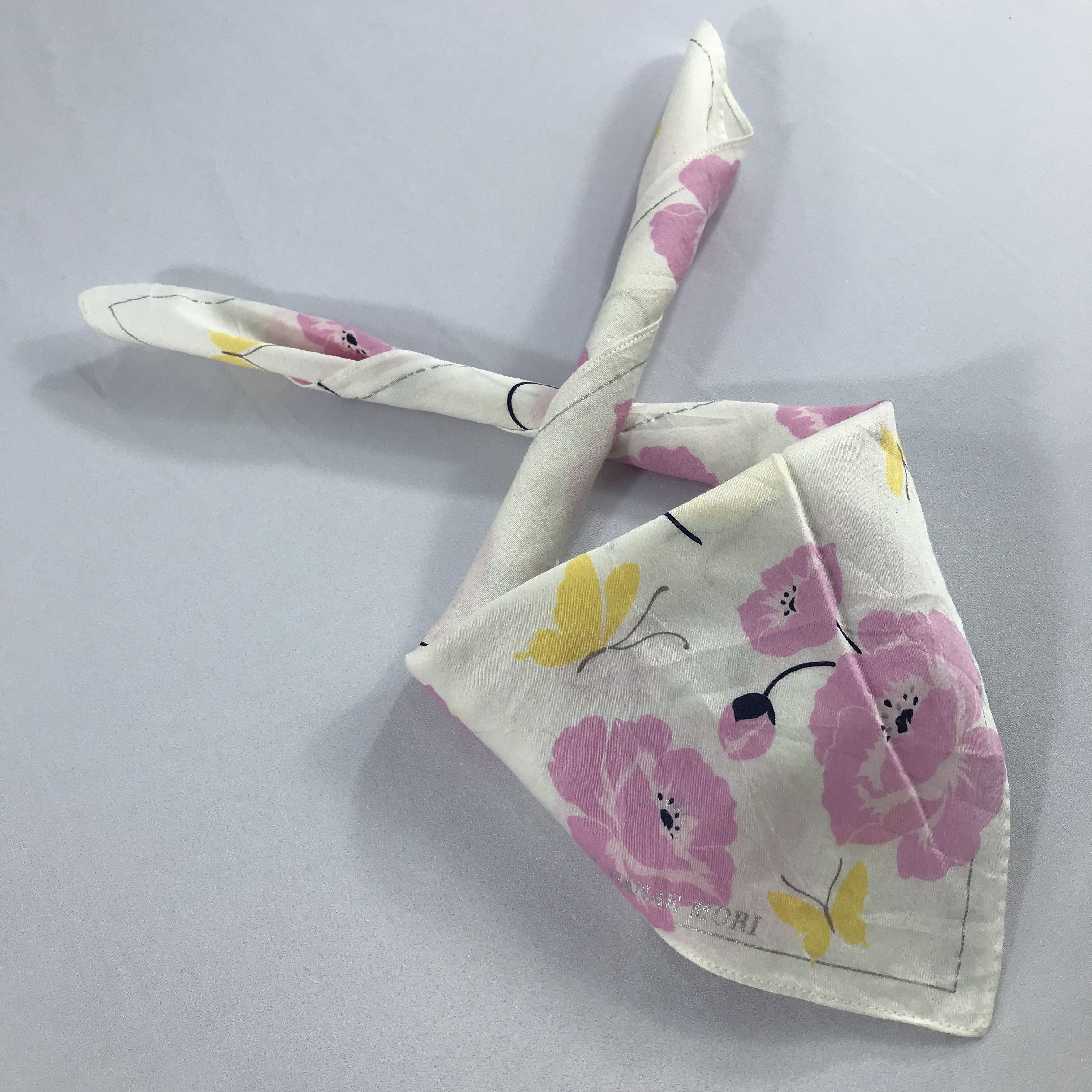Hanae Mori × Vintage Hanae Mori Bandana / Handkerchief / Neckerchief - S2339 Size ONE SIZE - 3 Thumbnail