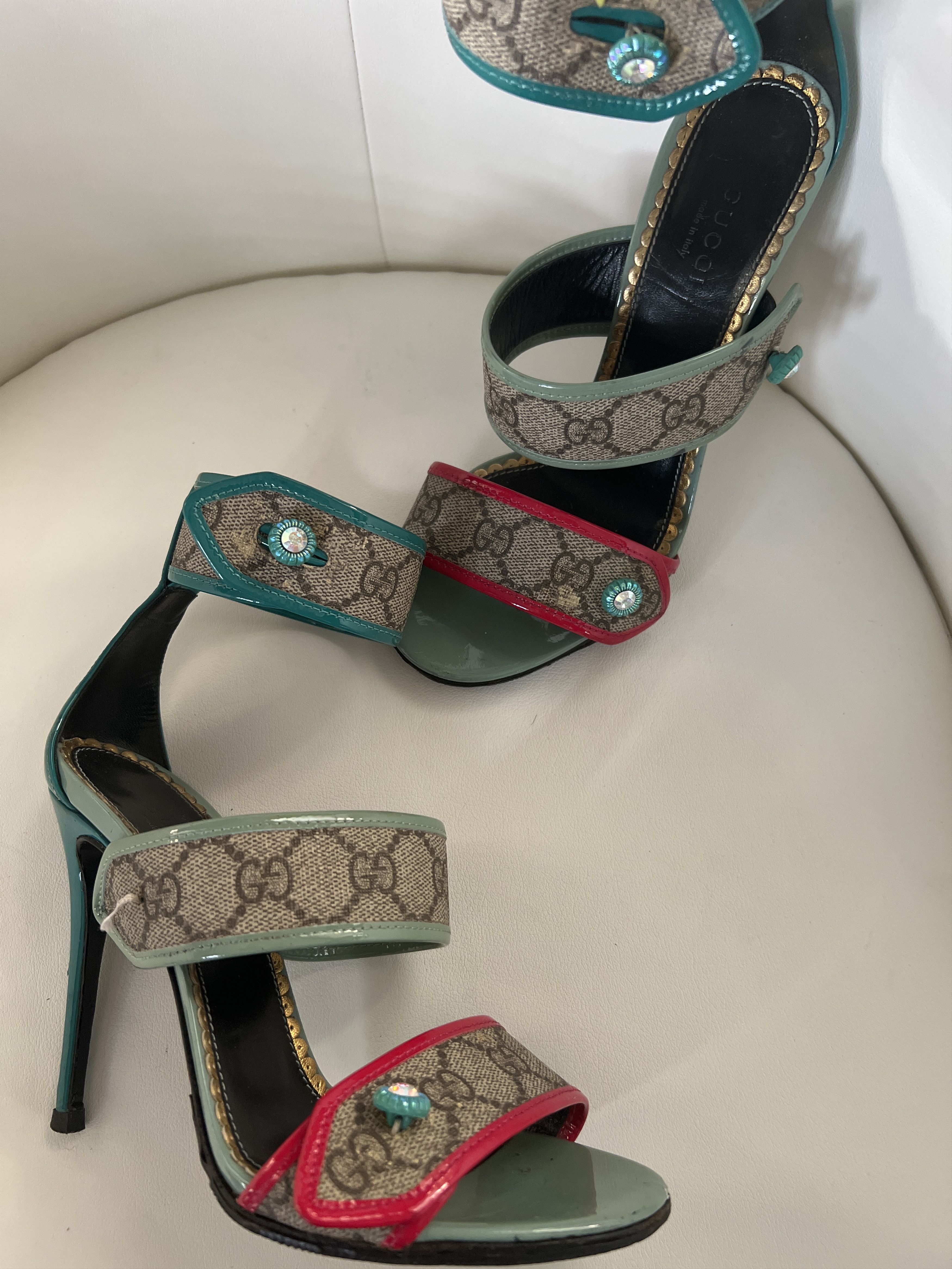 Gucci Gucci Monogram Sandals Size US 7 / IT 37 - 1 Thumbnail