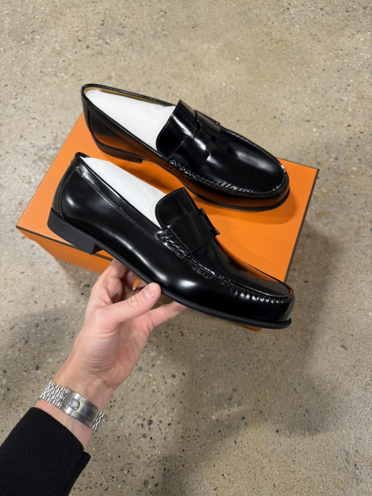 Hermes Hermes Paris Luc Leather Loafer NEW 1300$ Size US 9 / EU 42 - 2 Thumbnail