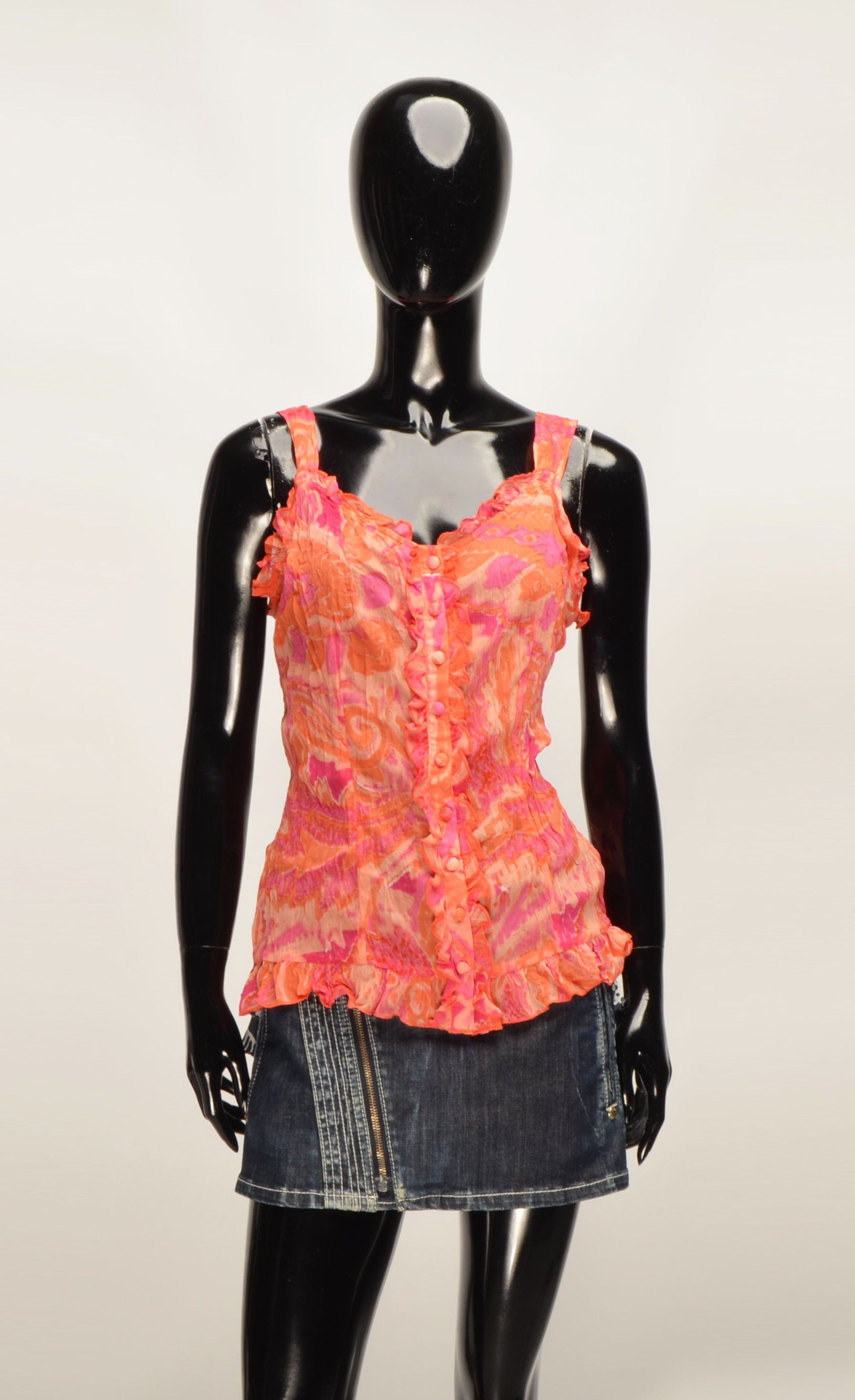 Vintage Vintage Per Una Y2K 2000's Fairy Mesh Ruffle Top Size M / US 6-8 / IT 42-44 - 6 Thumbnail