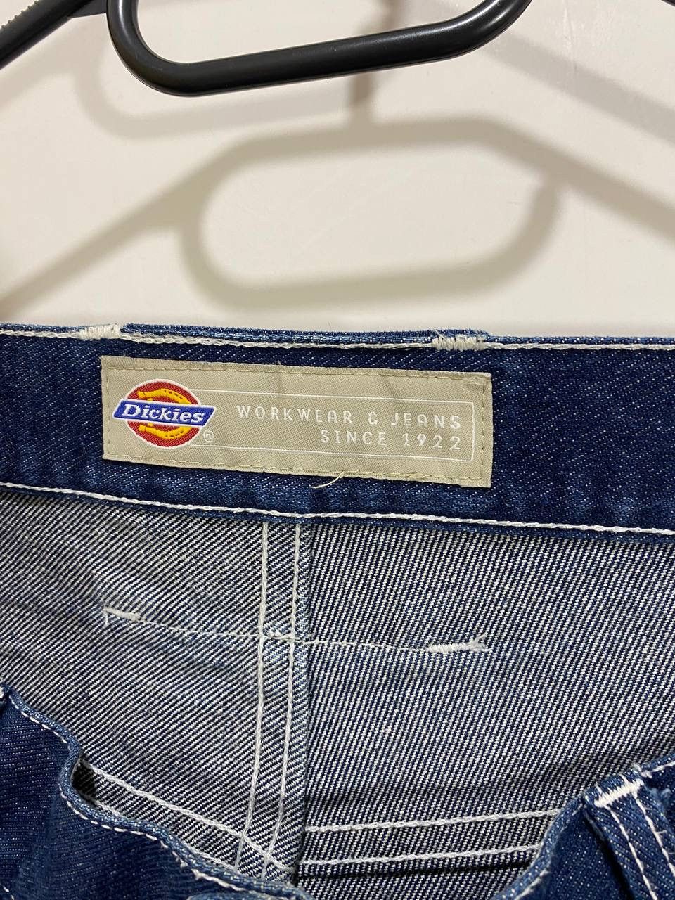 Dickies × Vintage Vintage Dickies Big Logo Rap Denim Baggy Shorts Size US 31 - 4 Thumbnail