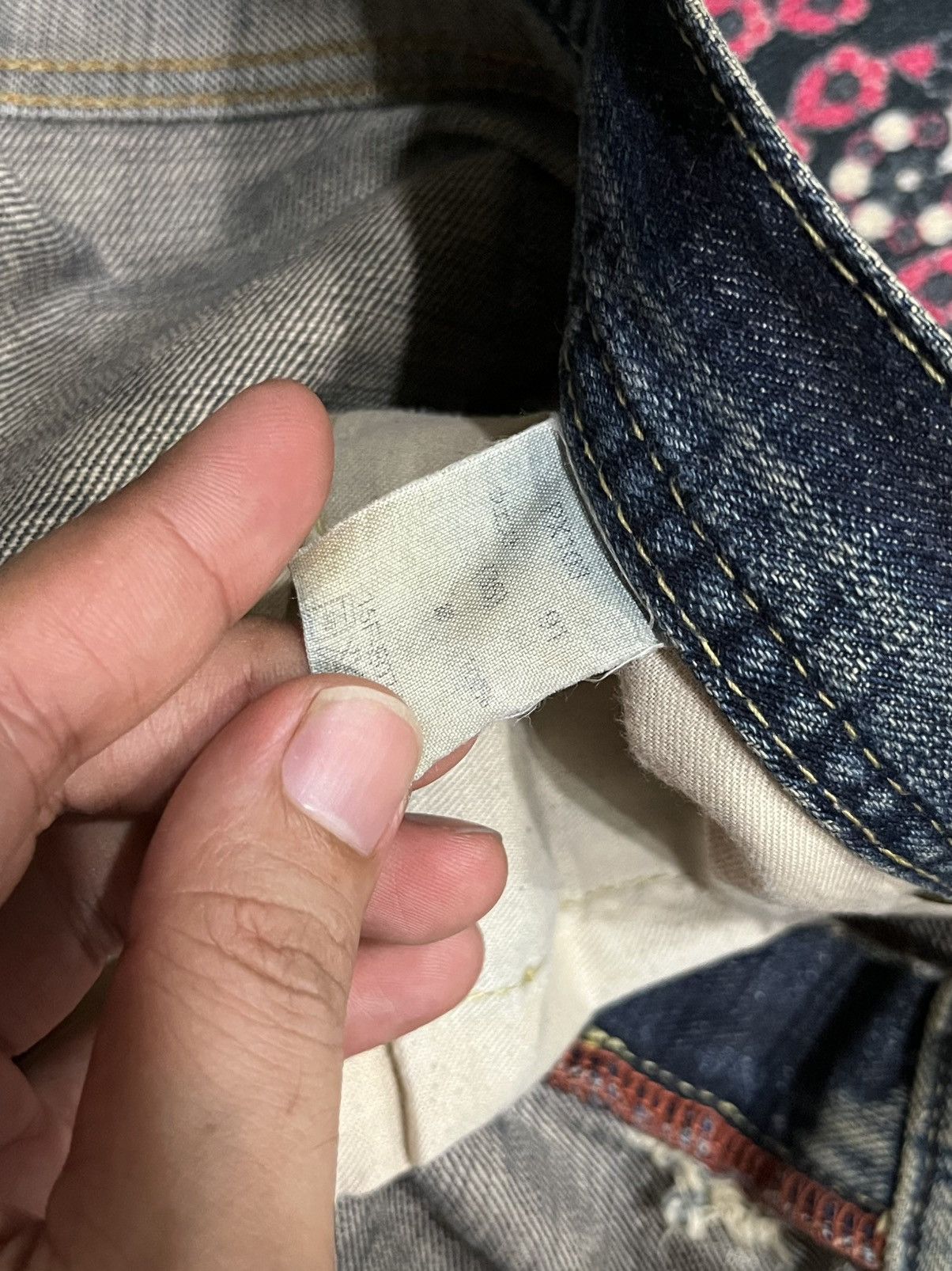 Vintage GL Heart Trashed Blue Faded Washed Loose Straight Jeans Size US 36 / EU 52 - 19 Thumbnail