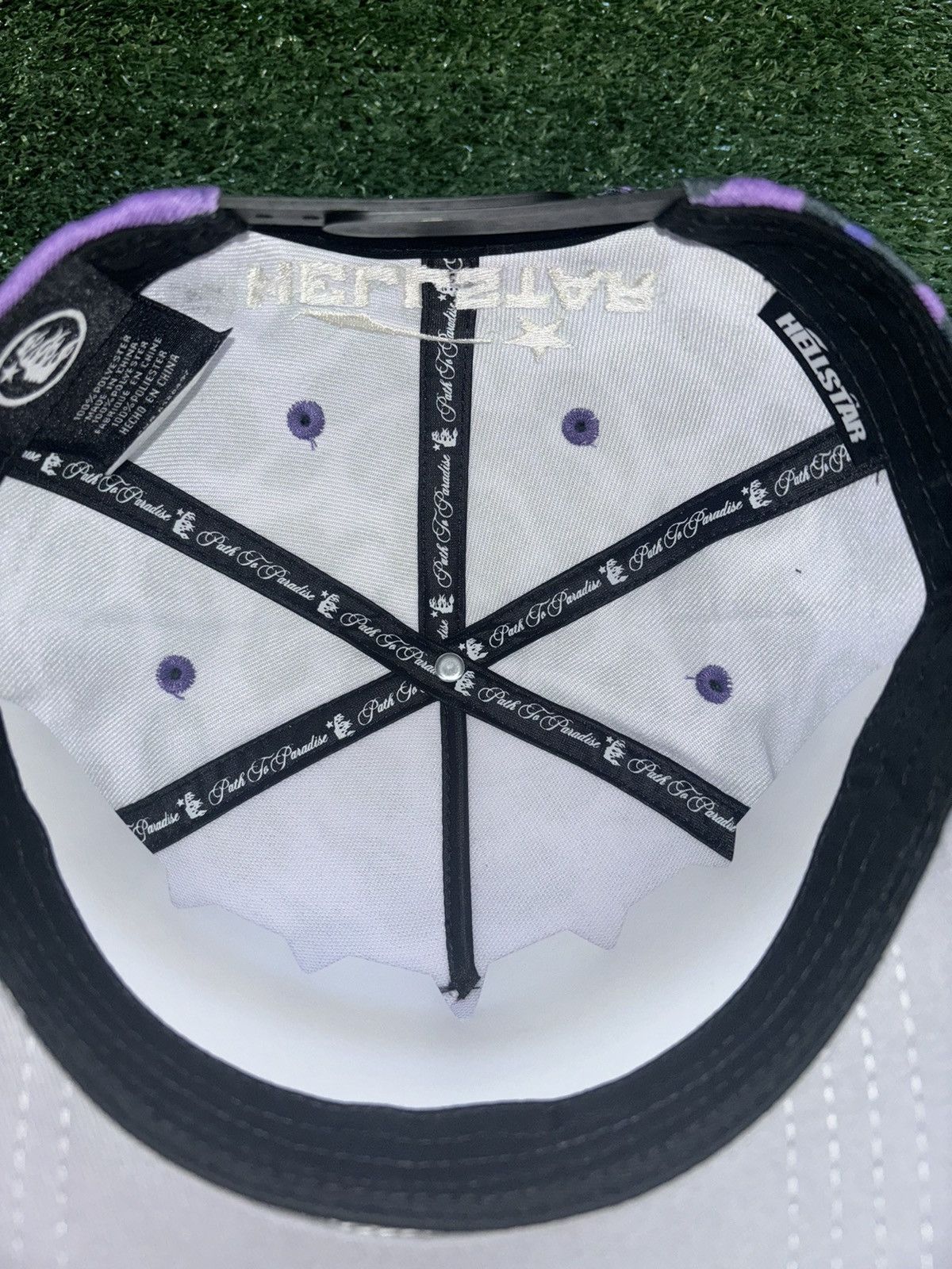 HELLSTAR Hellstar Hat Purple Cheetah Print Size ONE SIZE - 5 Thumbnail