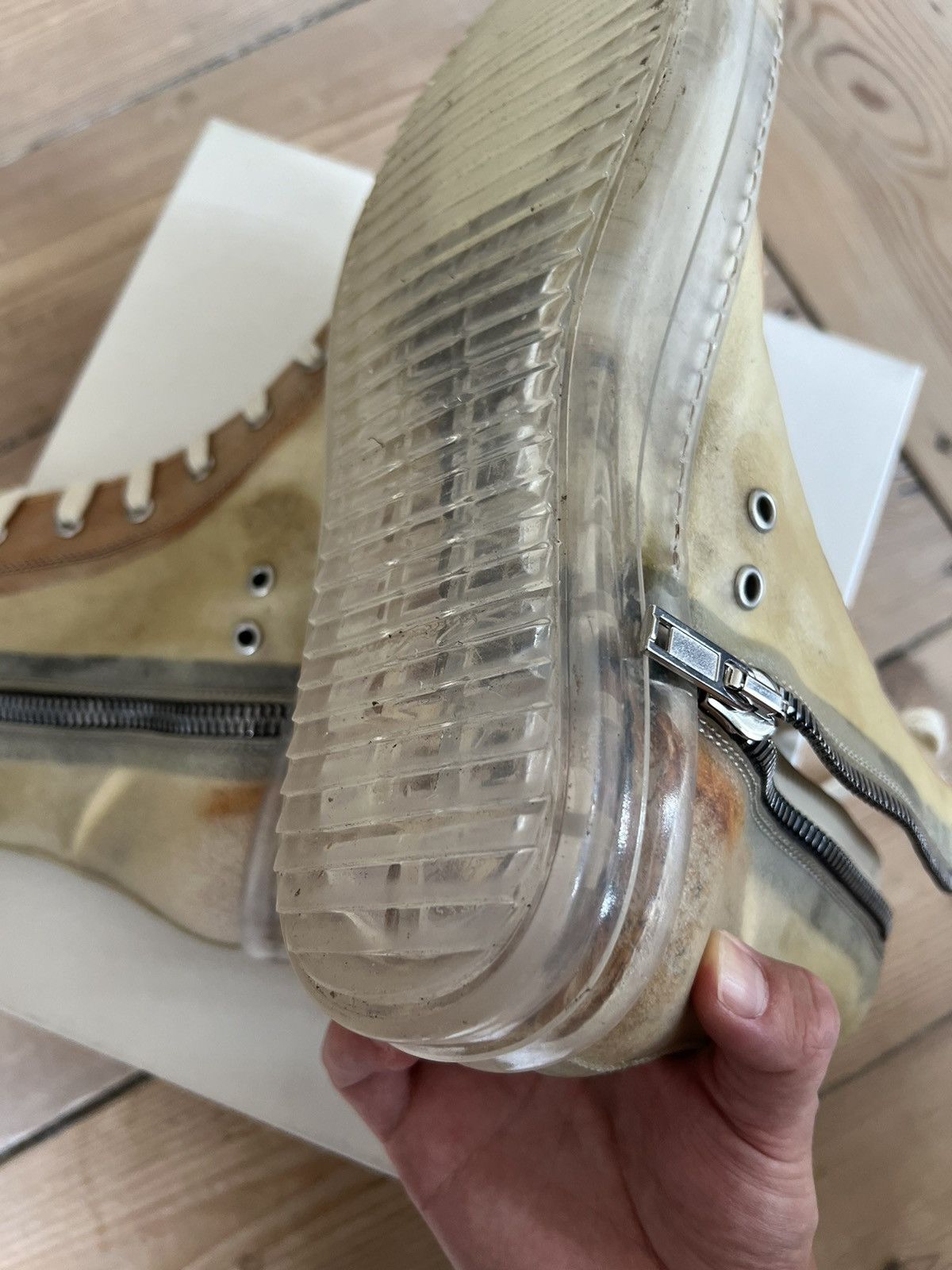 Rick Owens Rare Sample Rick Owens Apparition Leather Ramones Size US 8 / EU 41 - 4 Thumbnail