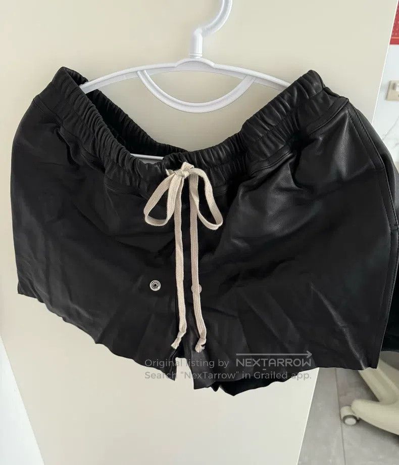 Rick Owens RICK OWENS Leather Shorts Size 41" - 2 Thumbnail