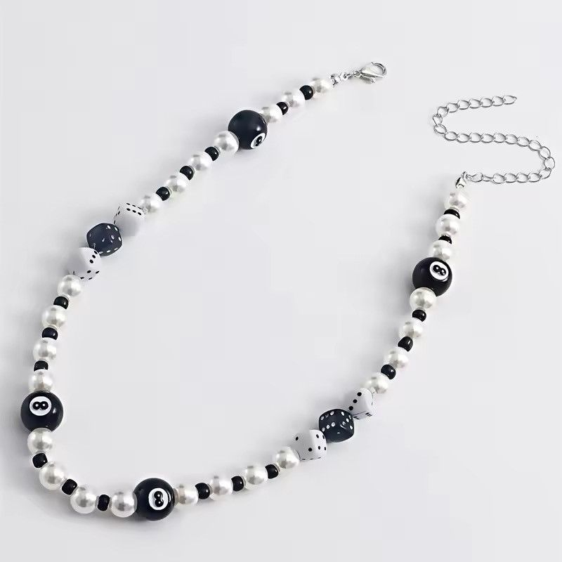Jewelry Lucky Number Eight Dice Beads Choker Necklace Size ONE SIZE - 3 Thumbnail