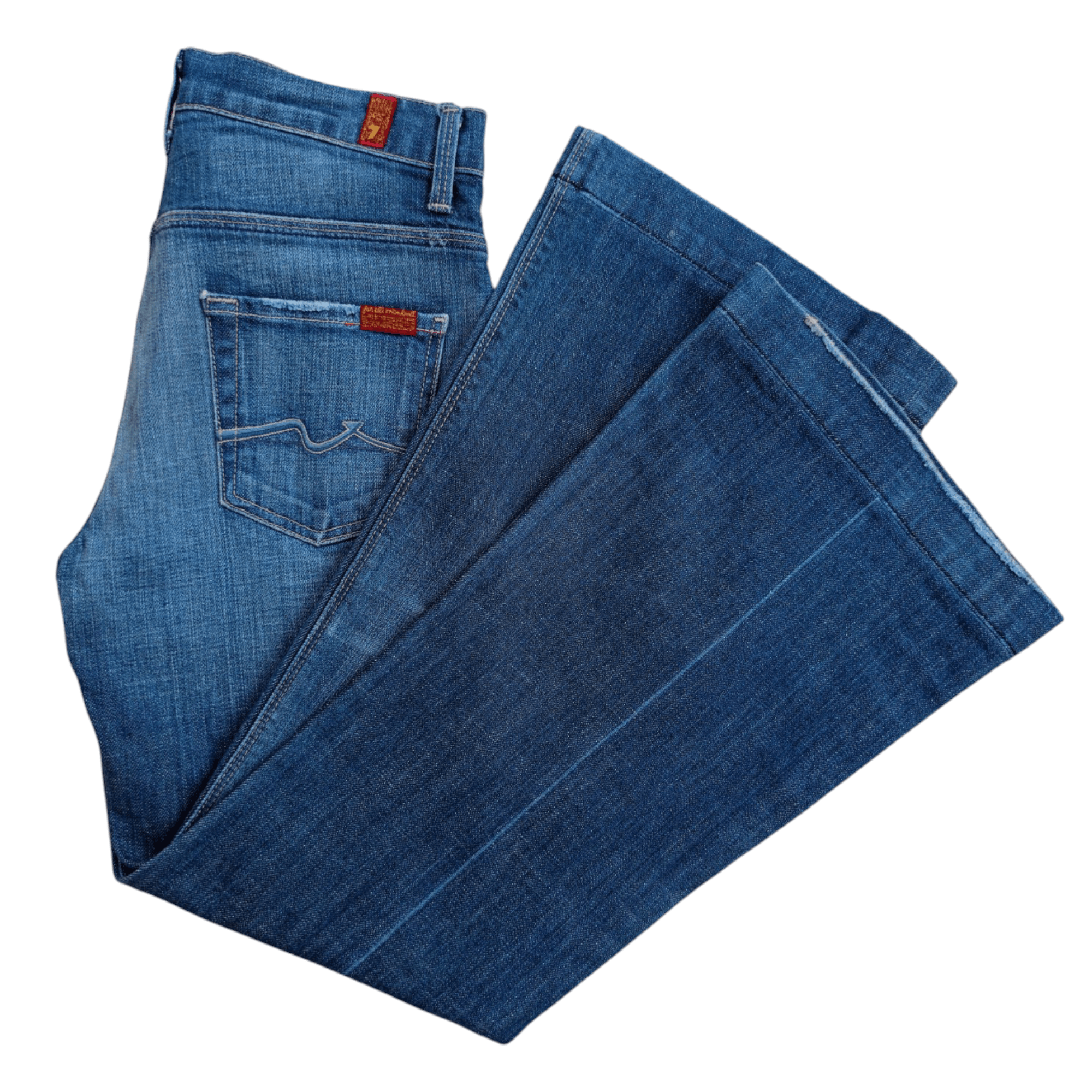 Japanese Brand × Vintage 7 For All Mankind Ginger Classic Japanese Bootcut Denim Size 28" / US 6 / IT 42 - 18 Thumbnail