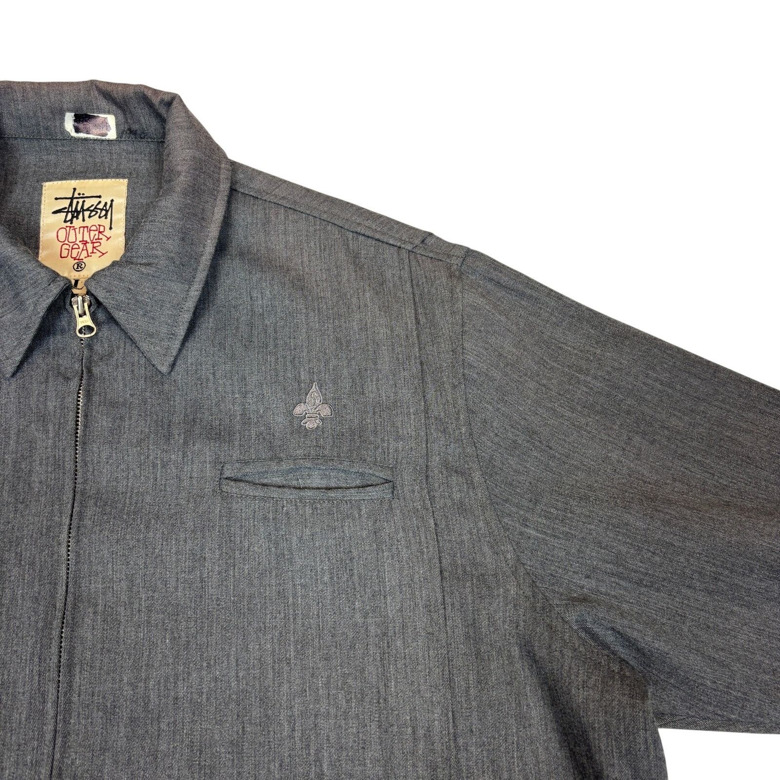 Stussy Vintage 90s Stussy Outer Gear Zip Rayon Wool Twill Jacket L Size US L / EU 52-54 / 3 - 2 Thumbnail