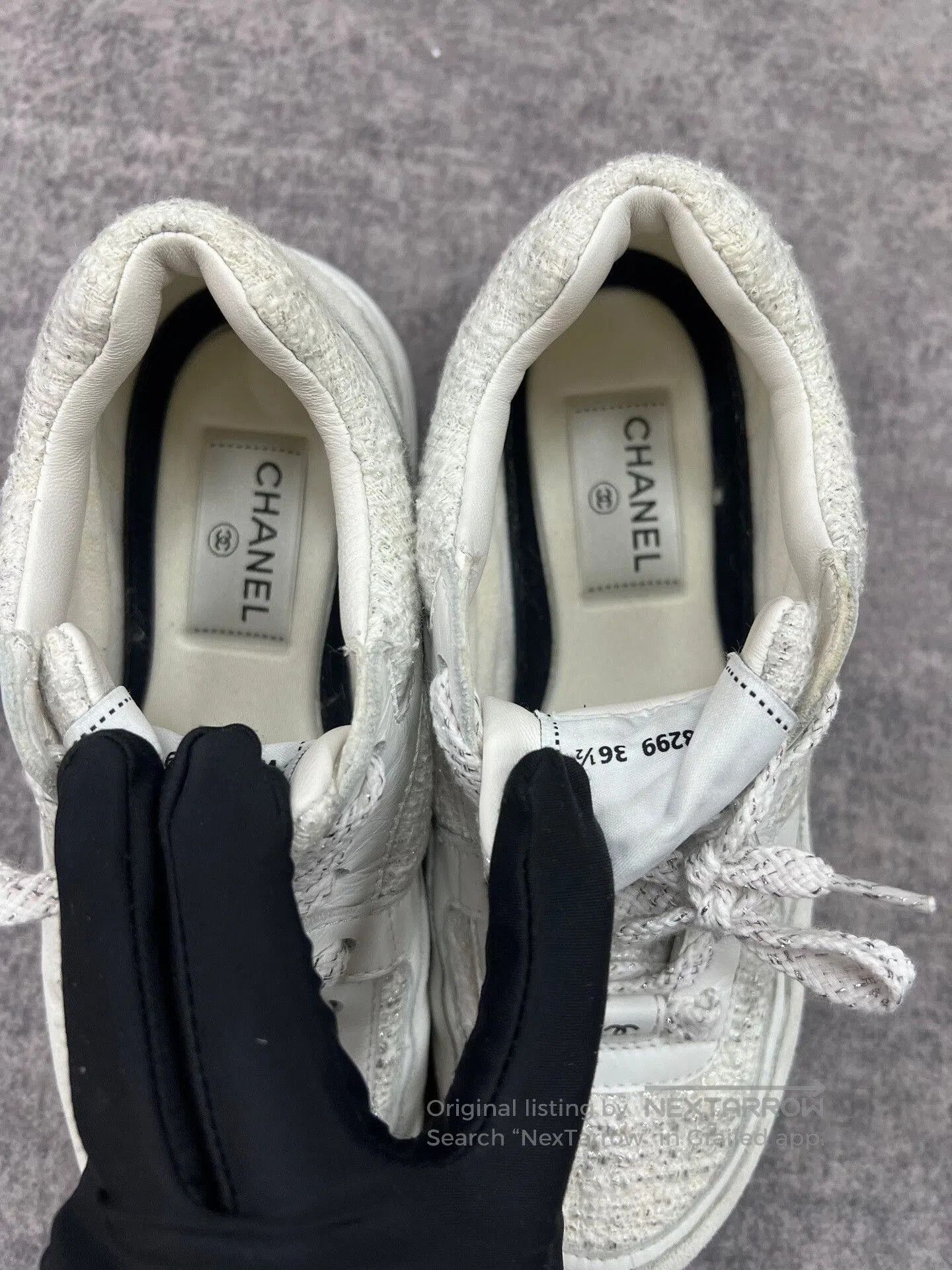 Chanel Chanel White Double C Athletic Sneakers. Size US 6 / IT 36 - 6 Thumbnail