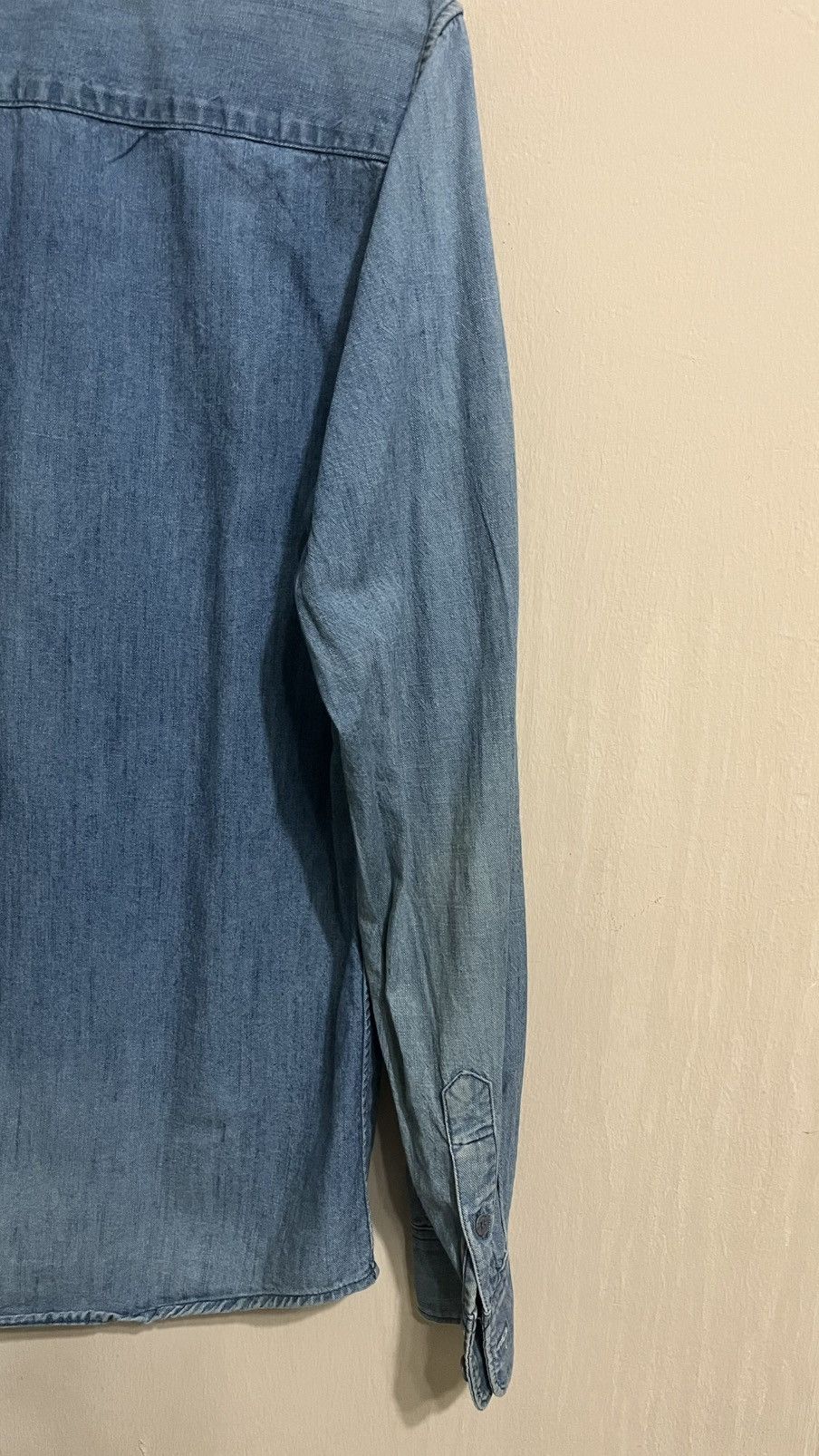 A.P.C. Vintage A.P.C Faded Denim Button Up Shirt Size US S / EU 44-46 / 1 - 6 Thumbnail