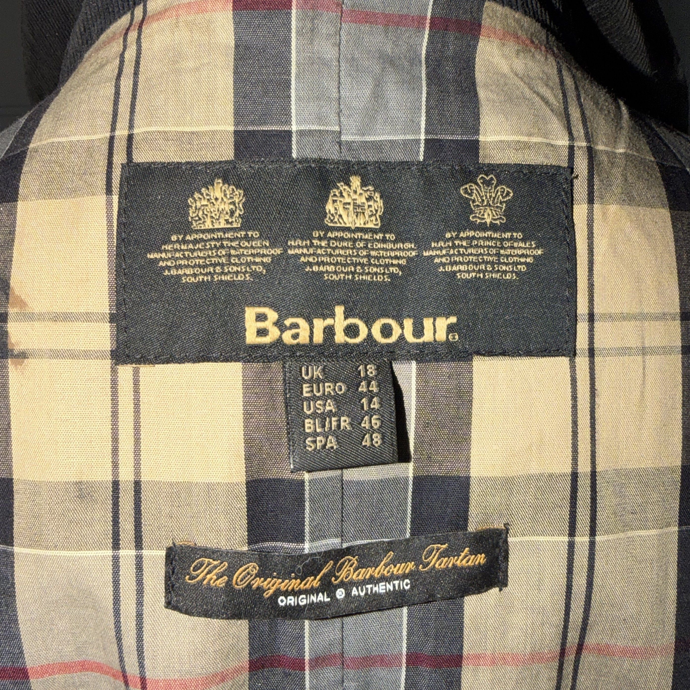 Barbour BARBOUR Tennant Wax Jacket Black Made E Rewax British Style Size XXL / US 16-18 / IT 52-54 - 17 Thumbnail