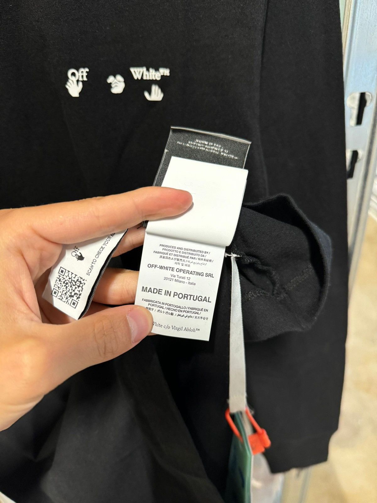 Off-White Off-White Logo Long Sleeve T-Shirt NEW 475$ Size US XS / EU 42 / 0 - 2 Thumbnail