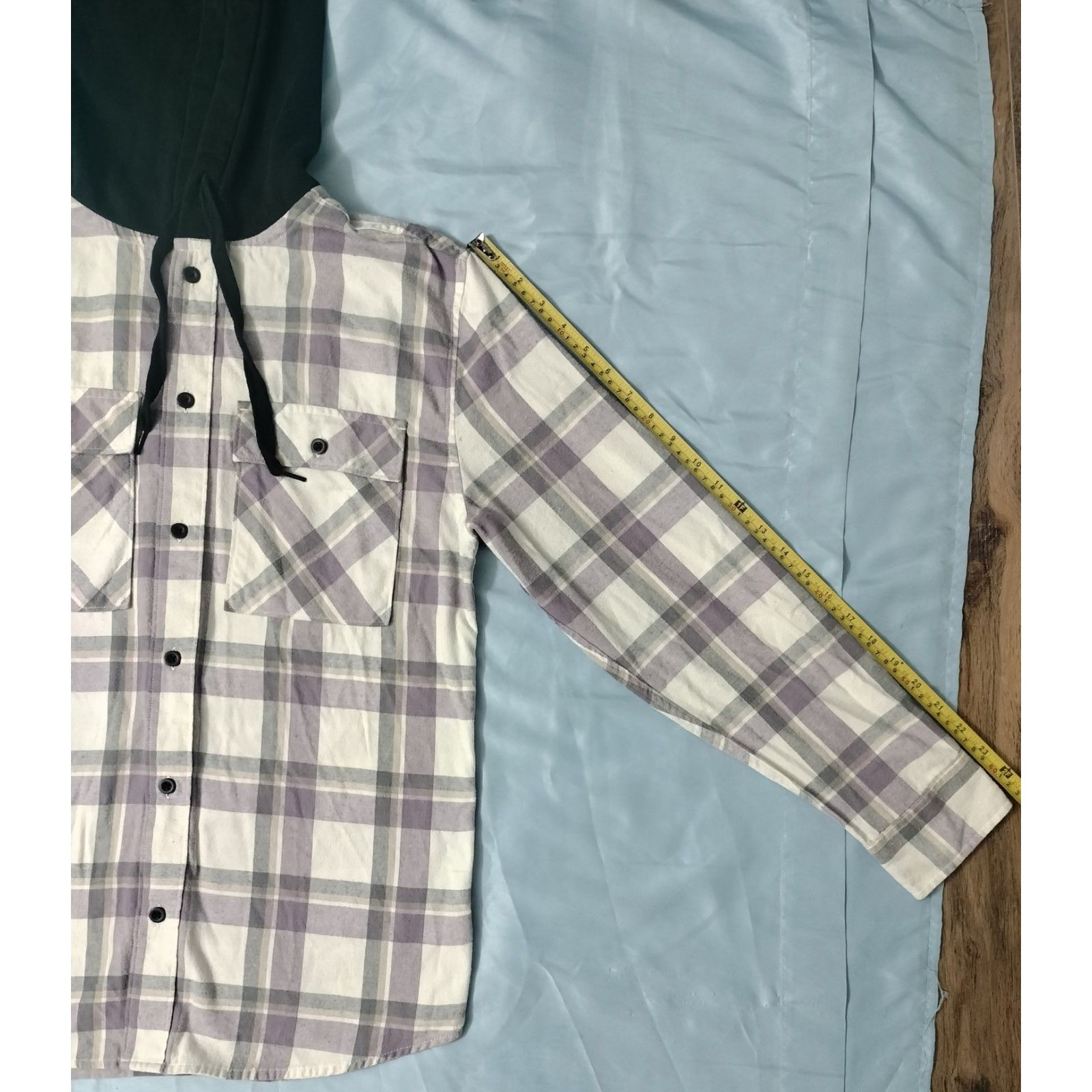 Other NoBo Mens Small Button Up Flannel Hooded Shacket Shirt Plaid Size US S / EU 44-46 / 1 - 8 Thumbnail