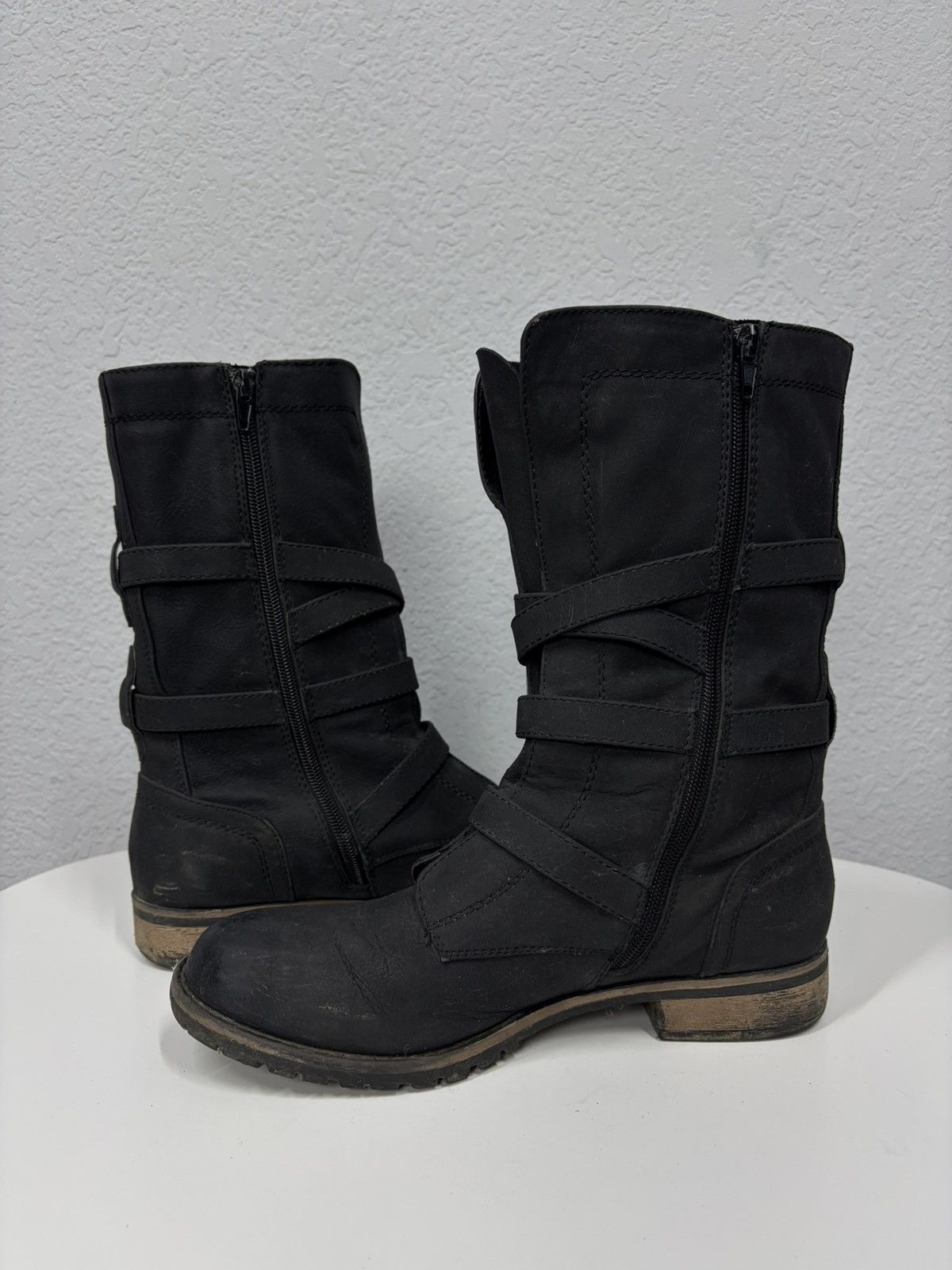 If Six Was Nine Vintage Italian AS 98 Rick Owens Style Leather Biker Boots Size US 8 / EU 41 - 8 Thumbnail