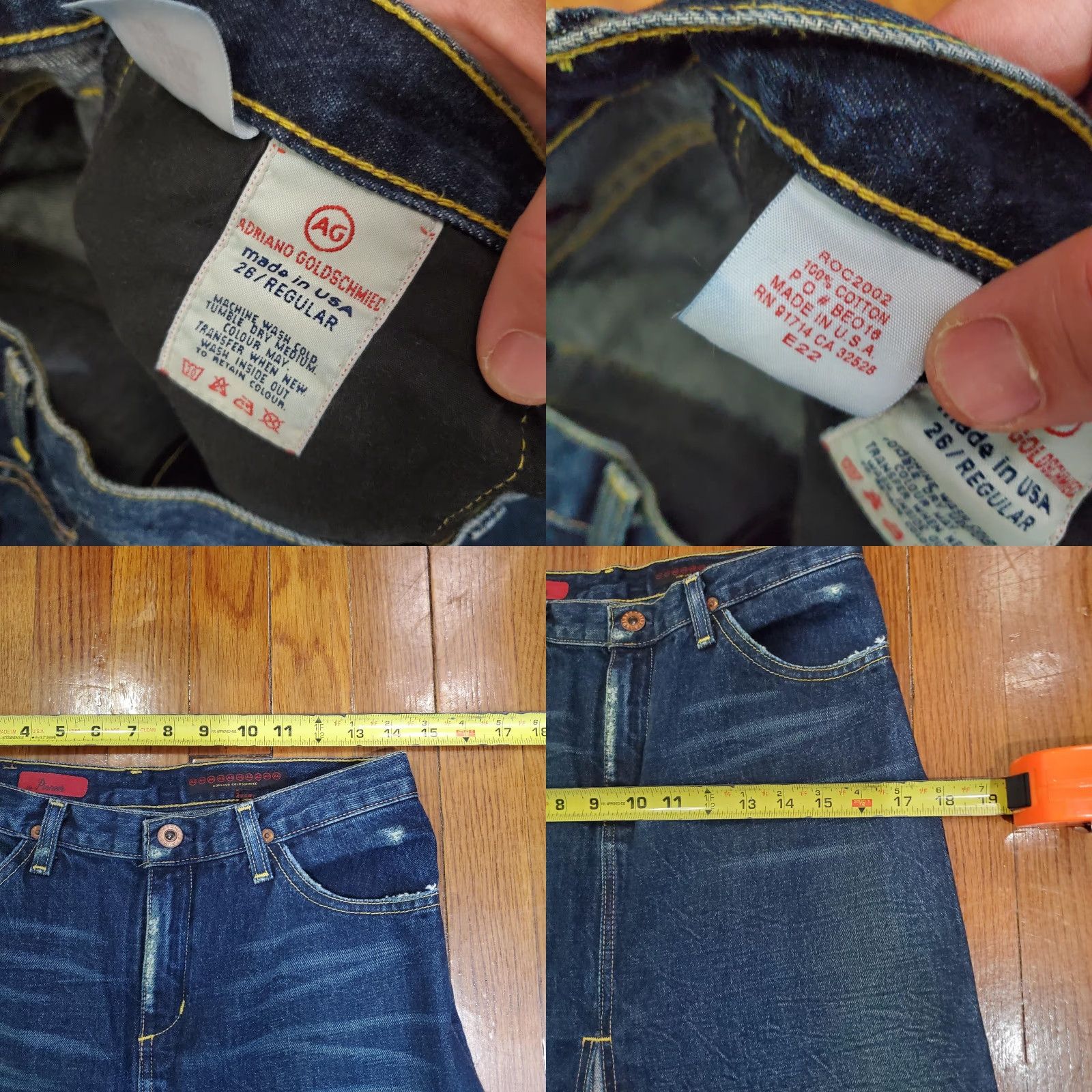 Denime VINTAGE AG Adriano Goldschmied Skirt Womens 26 Blue Denim Maxi Pioneer Made USA Pocket Size 26" / US 2 / IT 38 - 8 Thumbnail