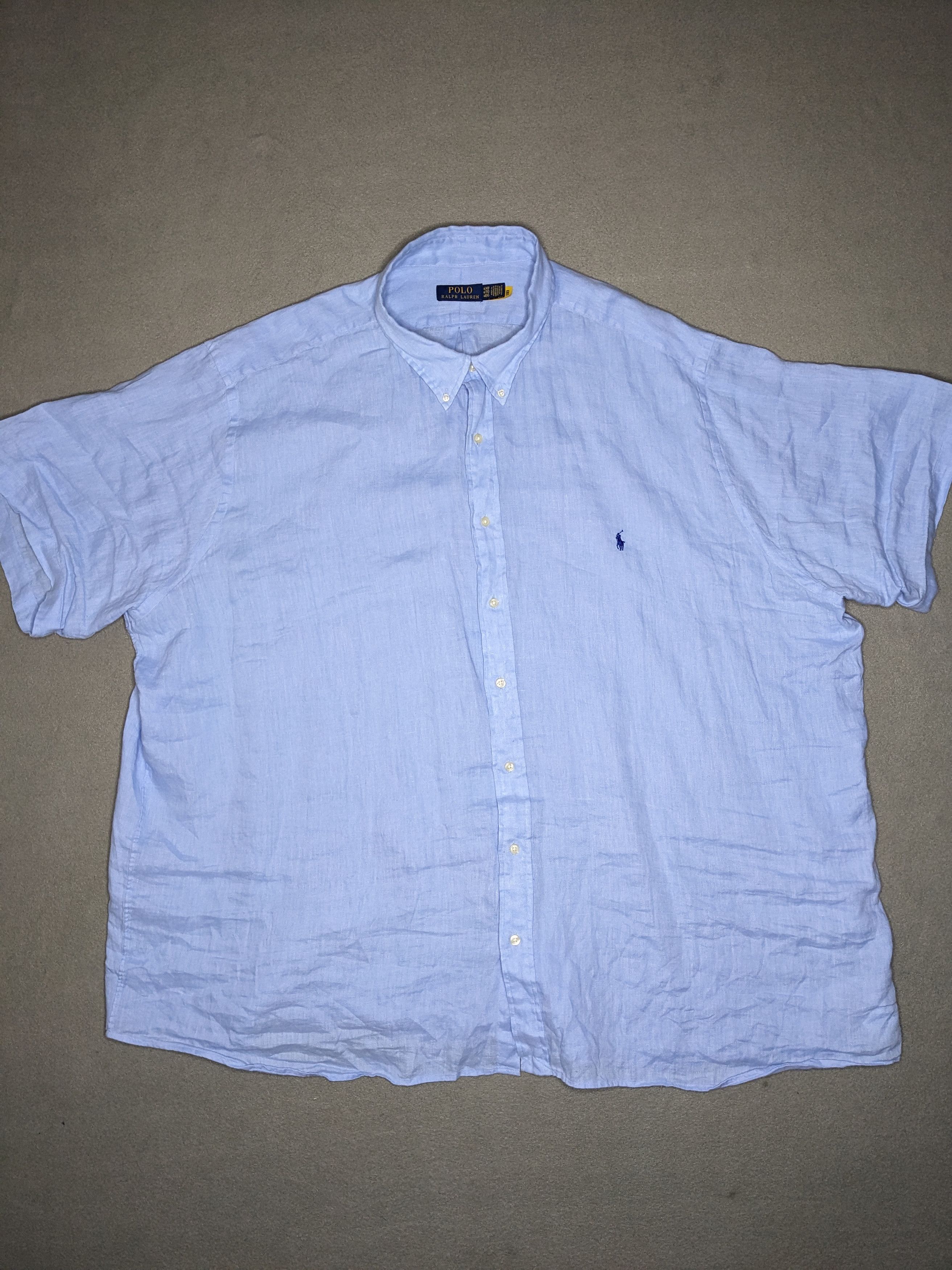 Polo Ralph Lauren Polo Ralph Lauren 100% Linen Shirt 4XB Button Down Blue Size US XXL / EU 58 / 5 - 1 Thumbnail