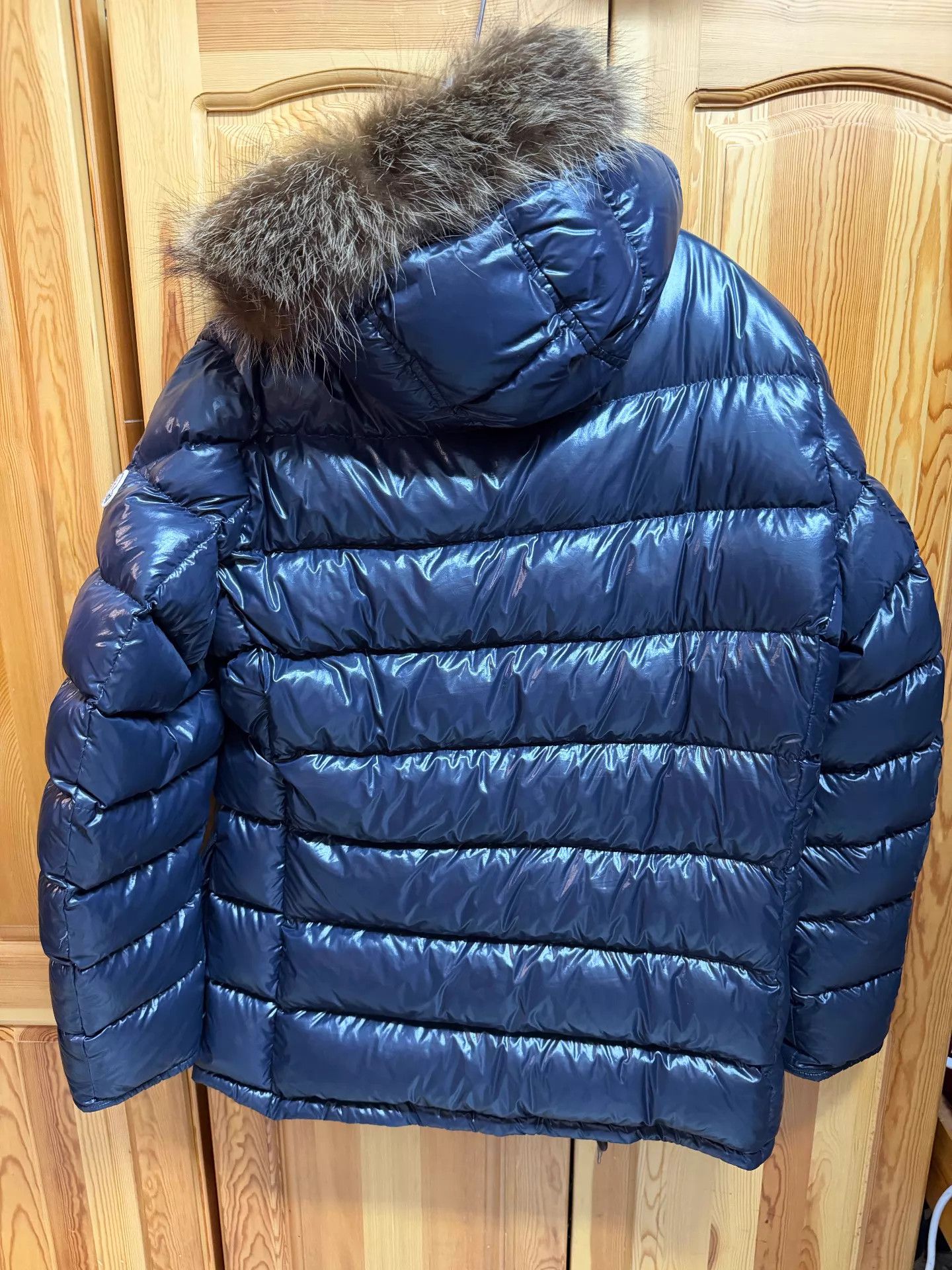 Moncler Moncler Cluny Blue Fur Collar Down Jacket Size 5 Size US XXL / EU 58 / 5 - 3 Thumbnail