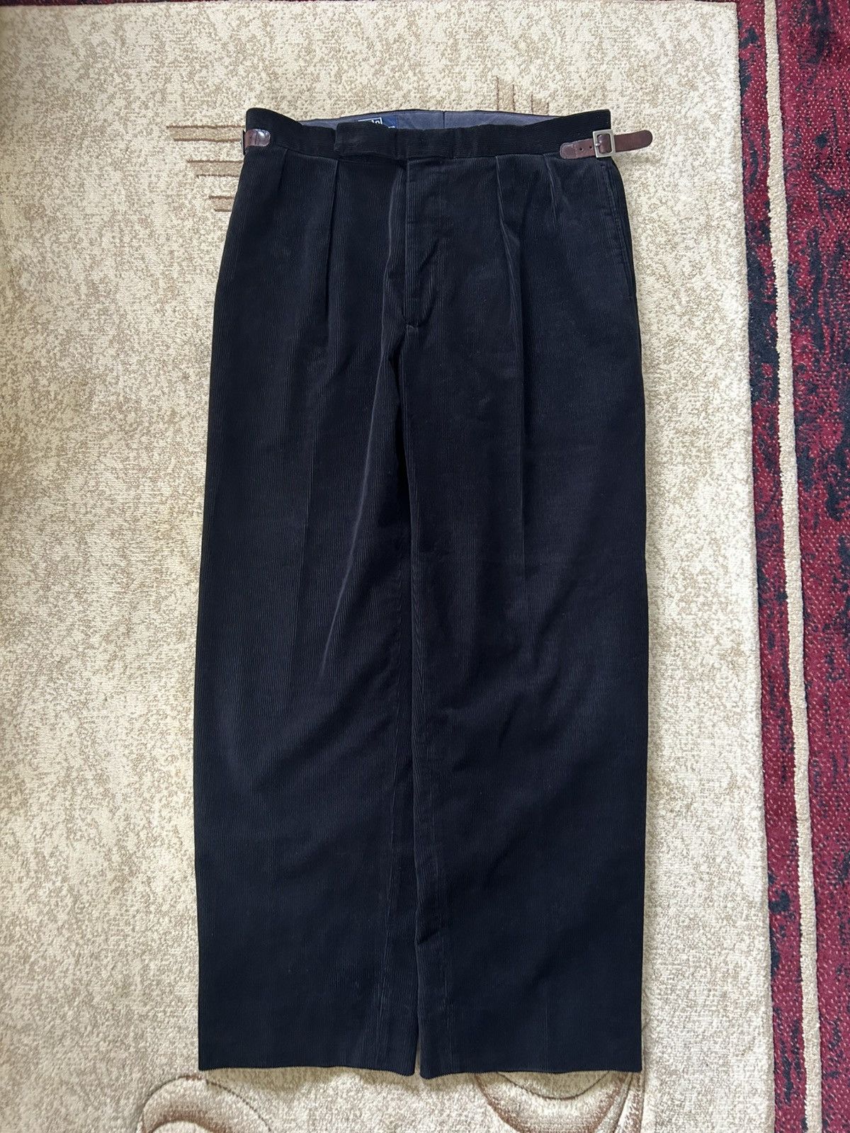 Polo Ralph Lauren Vintage 90s Polo Ralph Lauren Corduroy Pleated Pants Size US 34 / EU 50 - 2 Thumbnail