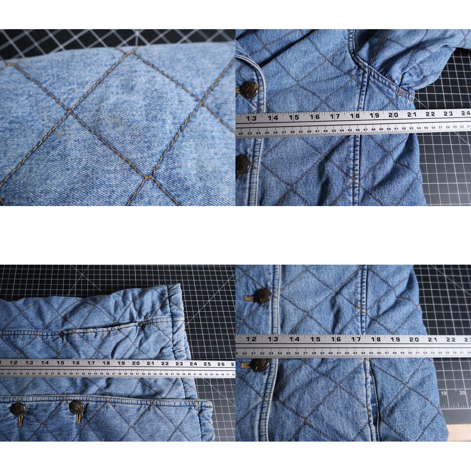 Vintage Lauren Jeans Co. Polo Ralph Blue Quilted Double Breasted Peacoat Women's Small Size 28" / US 6 / IT 42 - 8 Thumbnail
