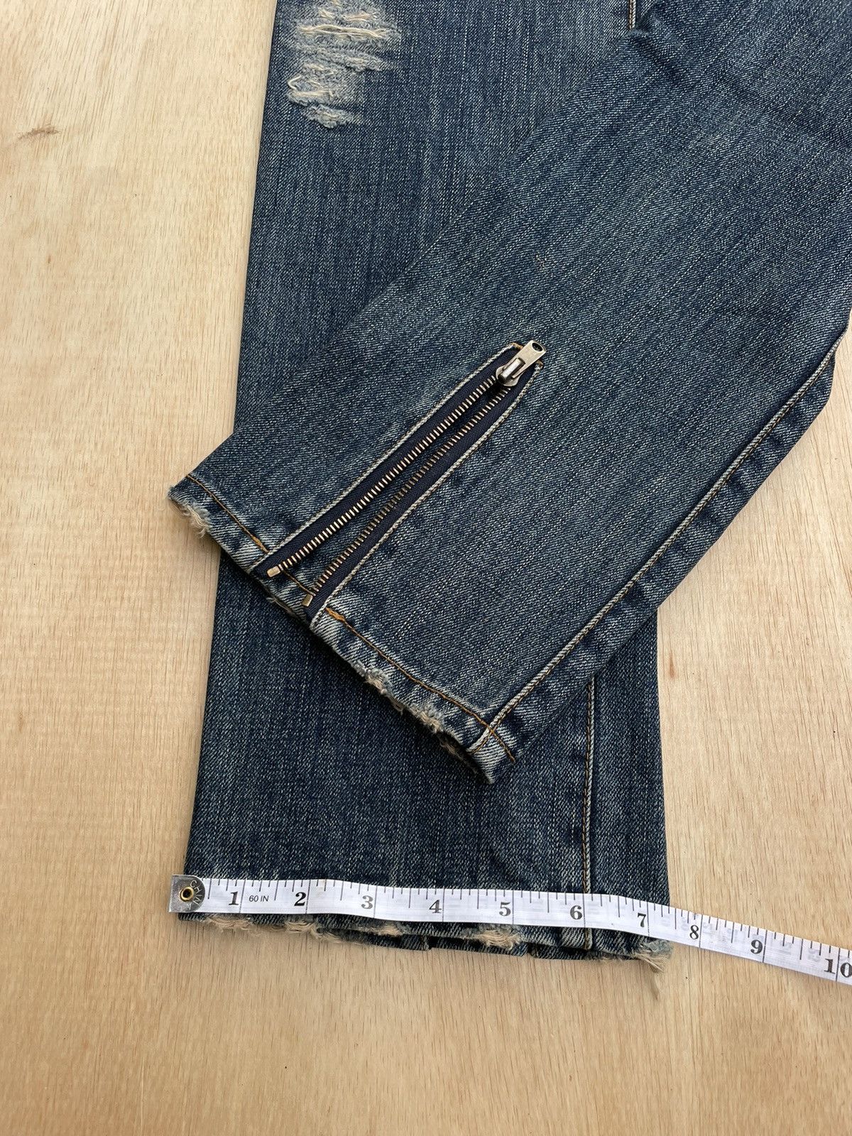 If Six Was Nine × Japanese Brand Japanese Rico Distressed Denim Undercover Style Jeans Size US 33 - 16 Thumbnail