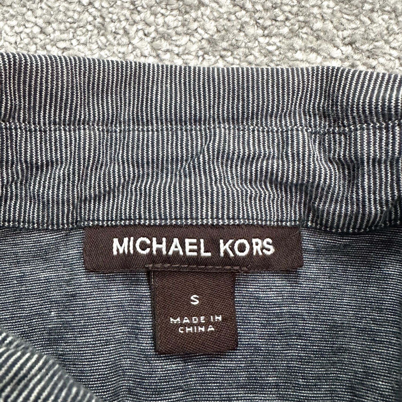 Michael Kors Michael Kors Shirt Mens Small Gray Short Sleeve Cotton Outdoor Casual Polo Size US S / EU 44-46 / 1 - 4 Thumbnail