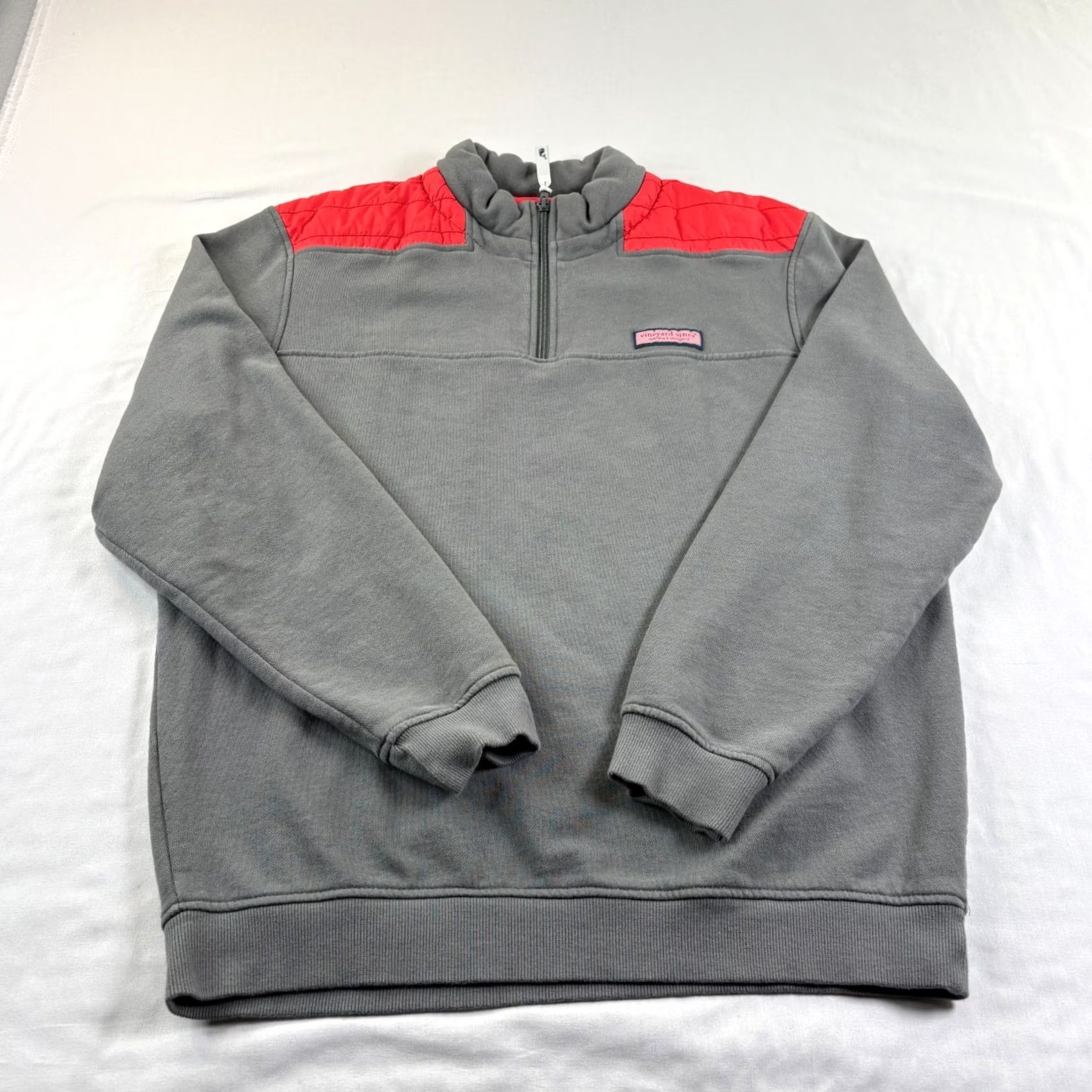 Vineyard Vines Vineyard Vines Sweater Mens M Gray 1/4 Zip Pullover Preppy Mock Neck 1/4 Zip Casual Logo Pullover Mens M Gray Vineyard Vines Sweater Size US M / EU 48-50 / 2 - 2 Thumbnail