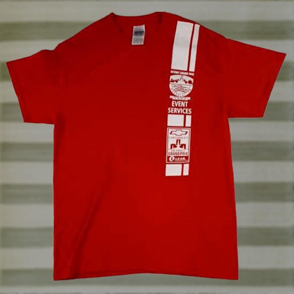 Gildan Detroit Grand Prix Association Event Services 2017 T-Shirt M Men Red Short Sleeve Racing EUC Size US M / EU 48-50 / 2 - 1 Thumbnail