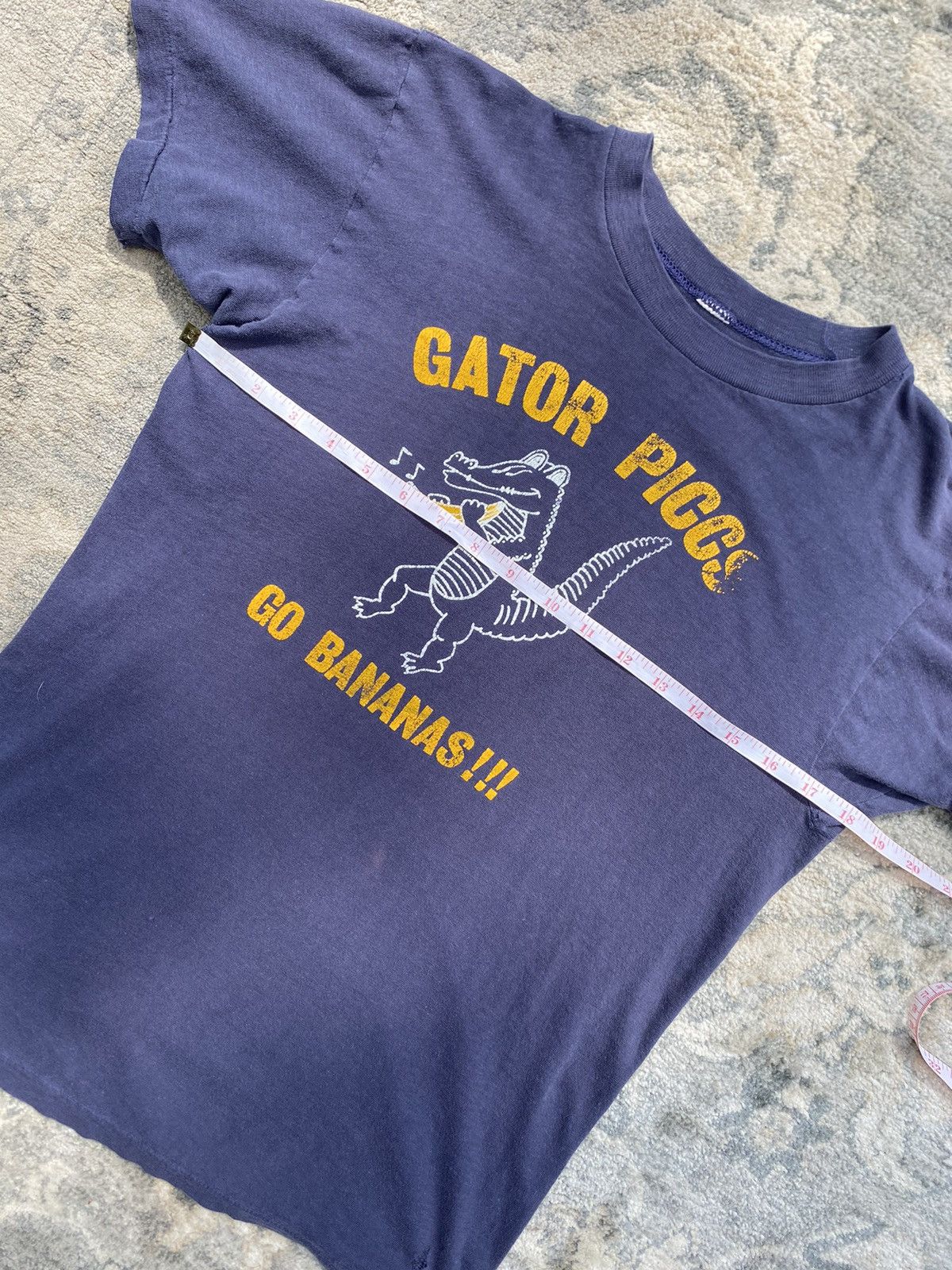 Other True Vintage 80’s Single Stitch Navy Gator Graphic Tee Small Size US S / EU 44-46 / 1 - 1 Thumbnail