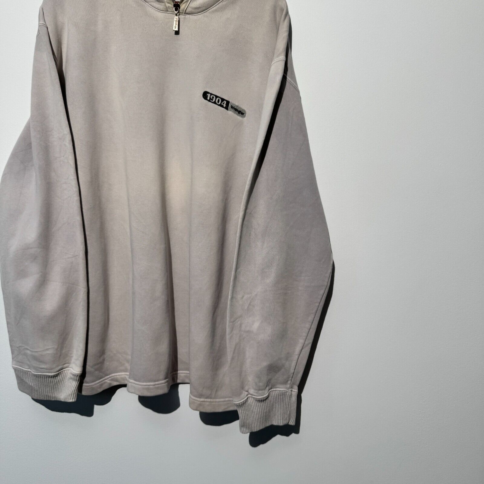 Vintage × Wrangler Vintage Wrangler Unisex White Cotton Sweatshirt Size XL Size US XL / EU 56 / 4 - 4 Thumbnail