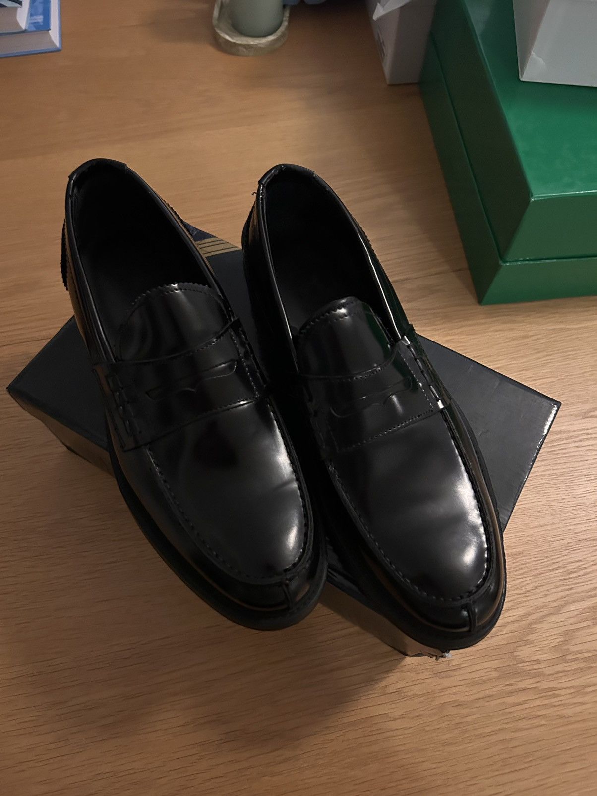 Saxony Arran Black Calf Loafers Size US 10 / EU 43 - 7 Thumbnail