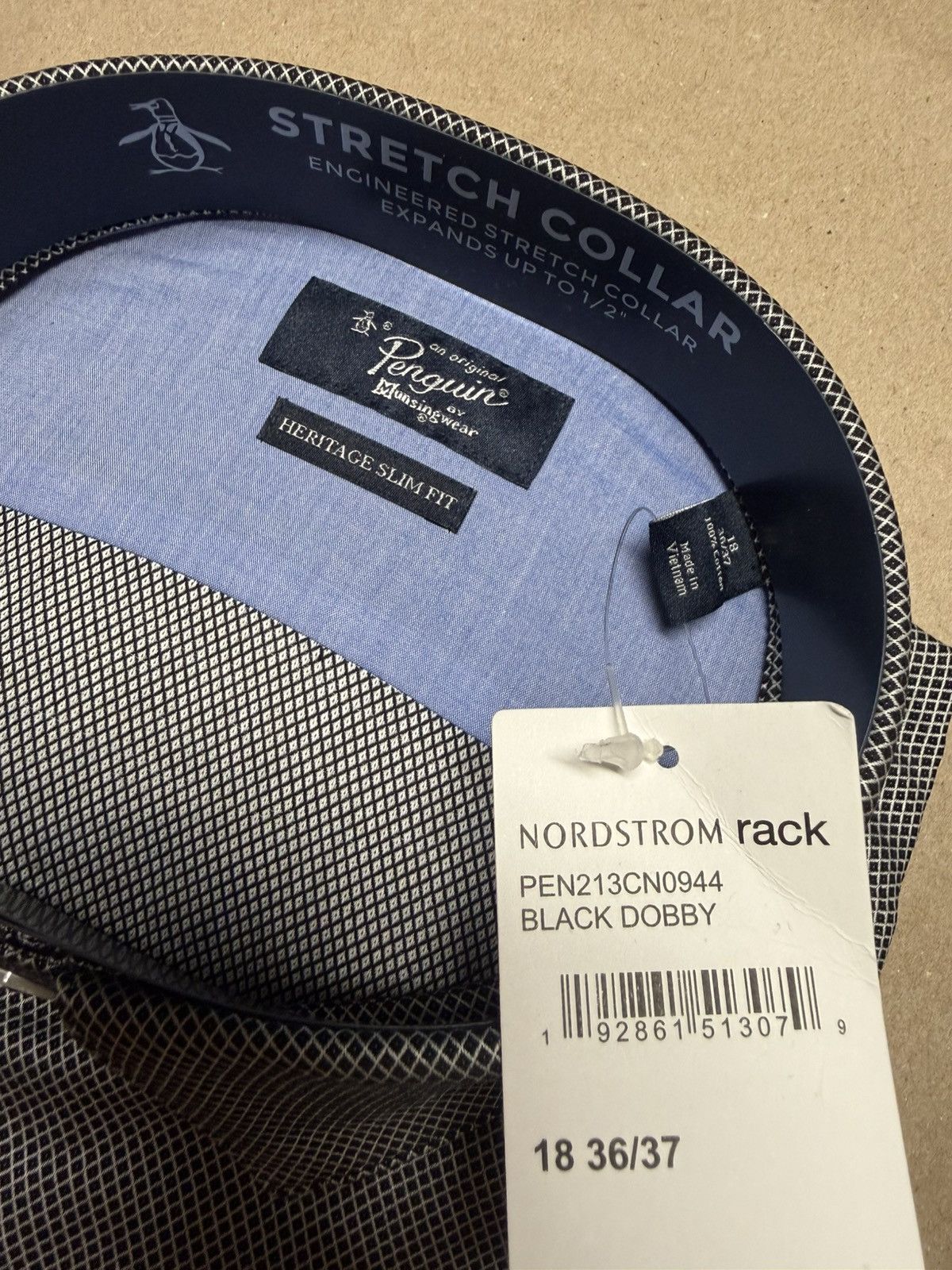Original Penguin Penguin Heritage Slim Fit Men's 18 36/37 Button-Up XXL NEW! Size US XXL / EU 58 / 5 - 2 Thumbnail