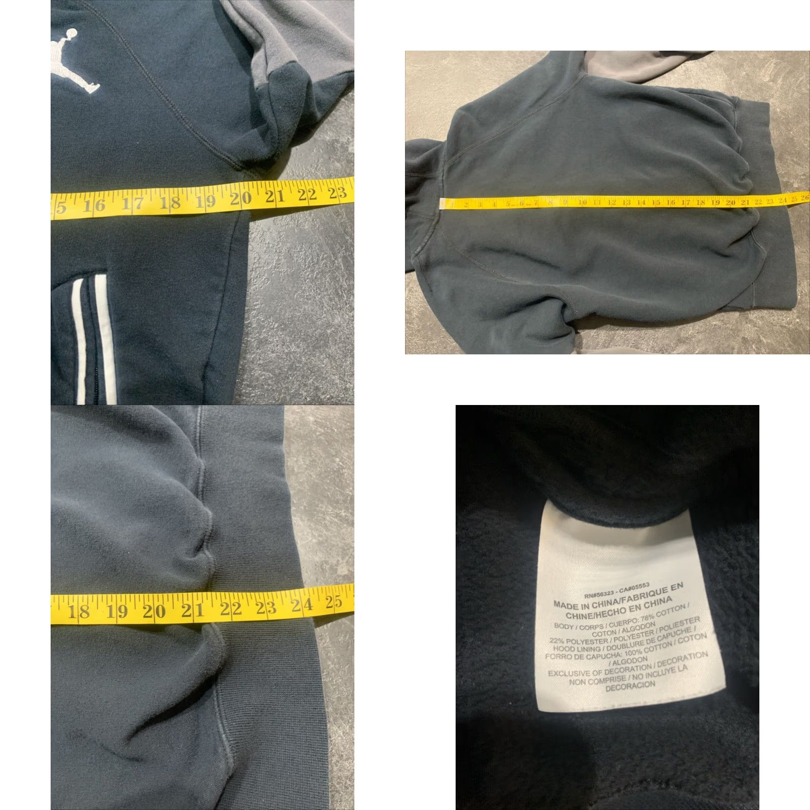 Nike Nike Jordan Hooded Sweatshirt Mens Small Black Full Zip Size US S / EU 44-46 / 1 - 8 Thumbnail