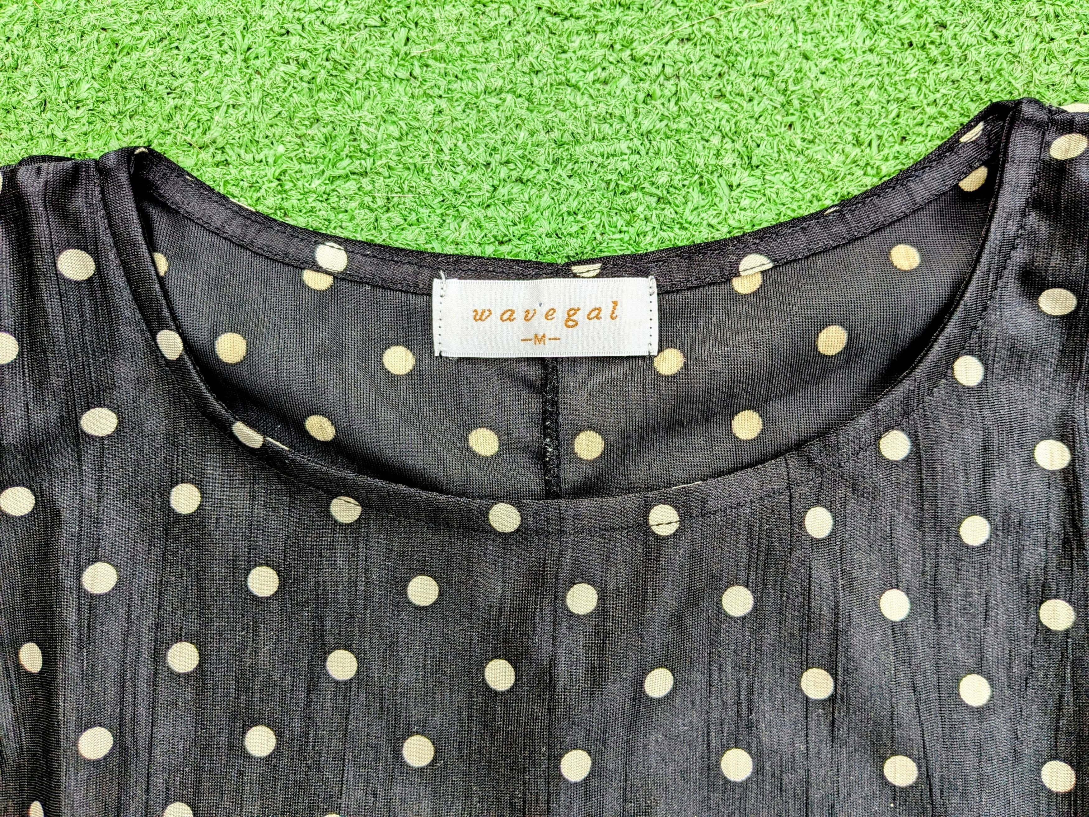 Vintage Polka Dot Wavegal Pullover French Sleeves Top Blouse EUC Size M / US 6-8 / IT 42-44 - 6 Thumbnail