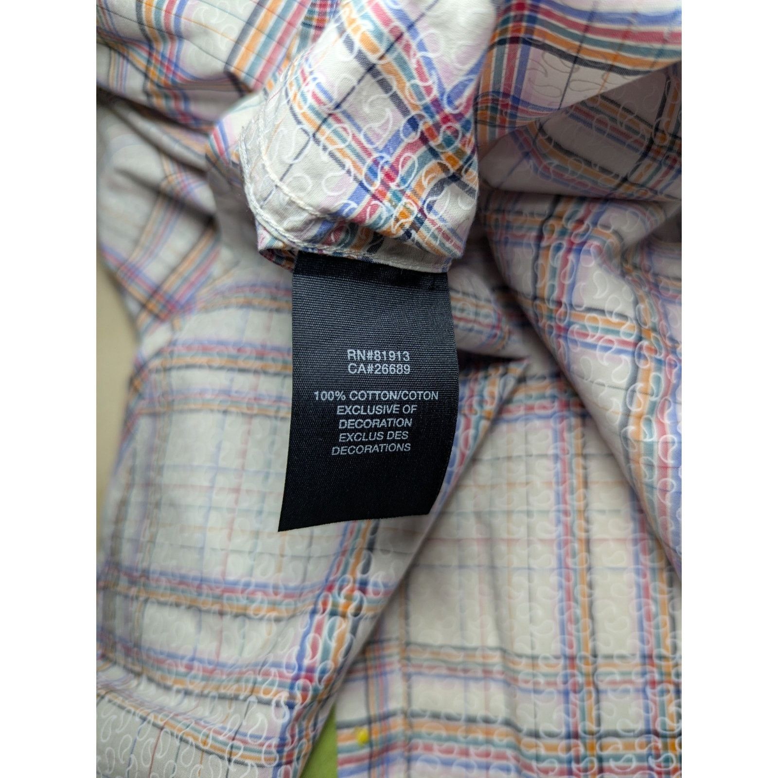 Robert Graham Robert Graham Men's Large X Collection Plaid Button Shirt Size US L / EU 52-54 / 3 - 11 Thumbnail