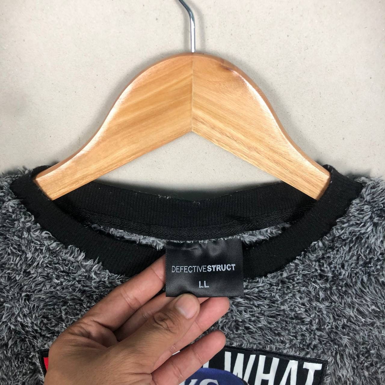 If Six Was Nine × Japanese Brand Defective Struct Charcoal Mohair Sexy Girl Printed Jumper Size US L / EU 52-54 / 3 - 4 Thumbnail