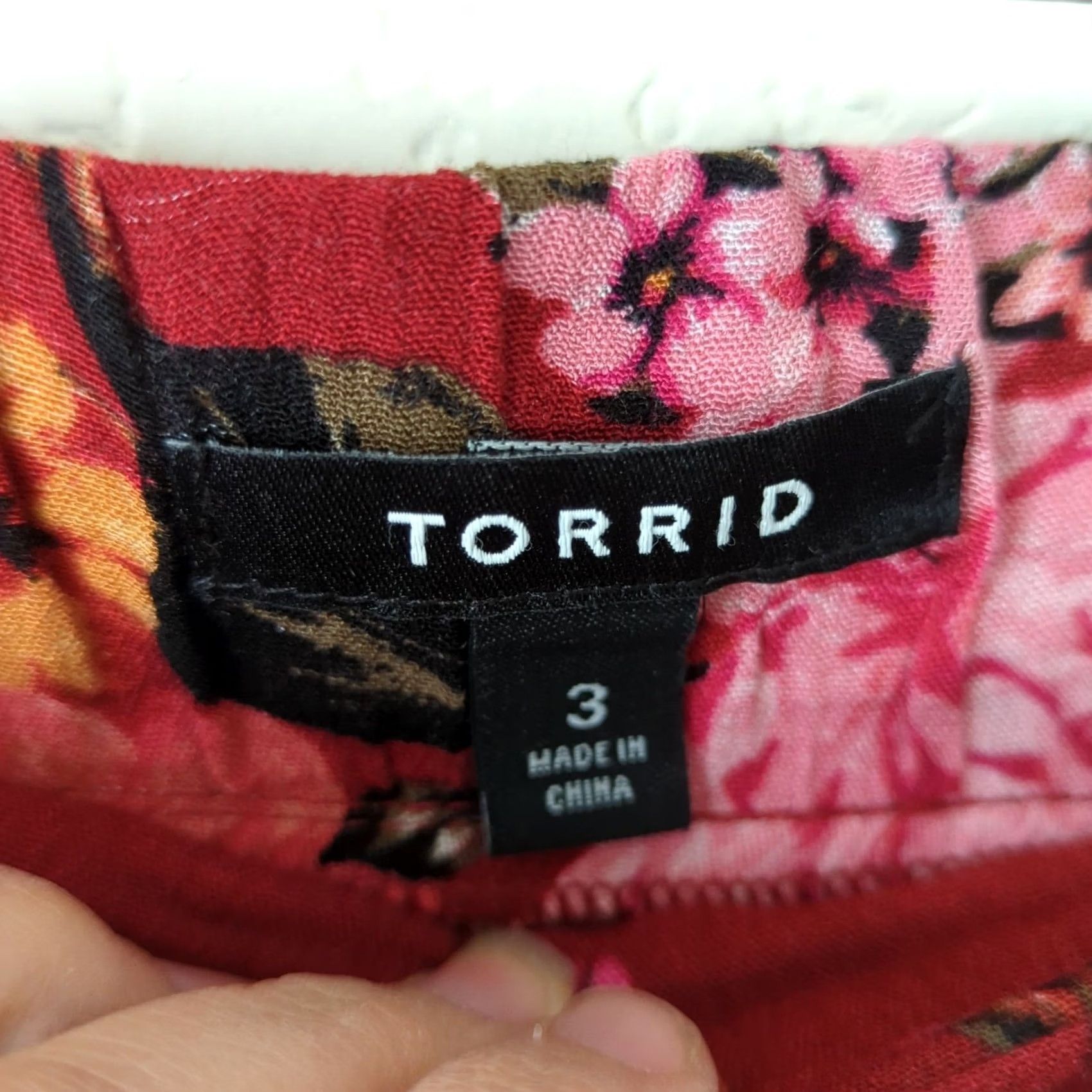 Torrid Torrid Skirt Womens 3X High Low Floral Red Pink Midi Ruffle Spring Summer 3XL Plus Size 40" / US 18 - 4 Thumbnail