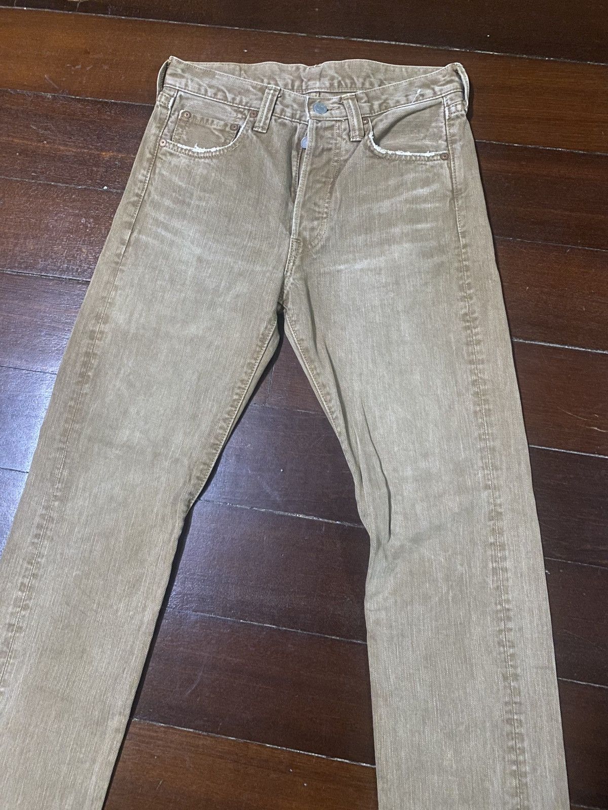 Full Count & Co. Rare fullcount 1280 k slim Straight Denim Jeans brown faded Size US 29 - 5 Thumbnail