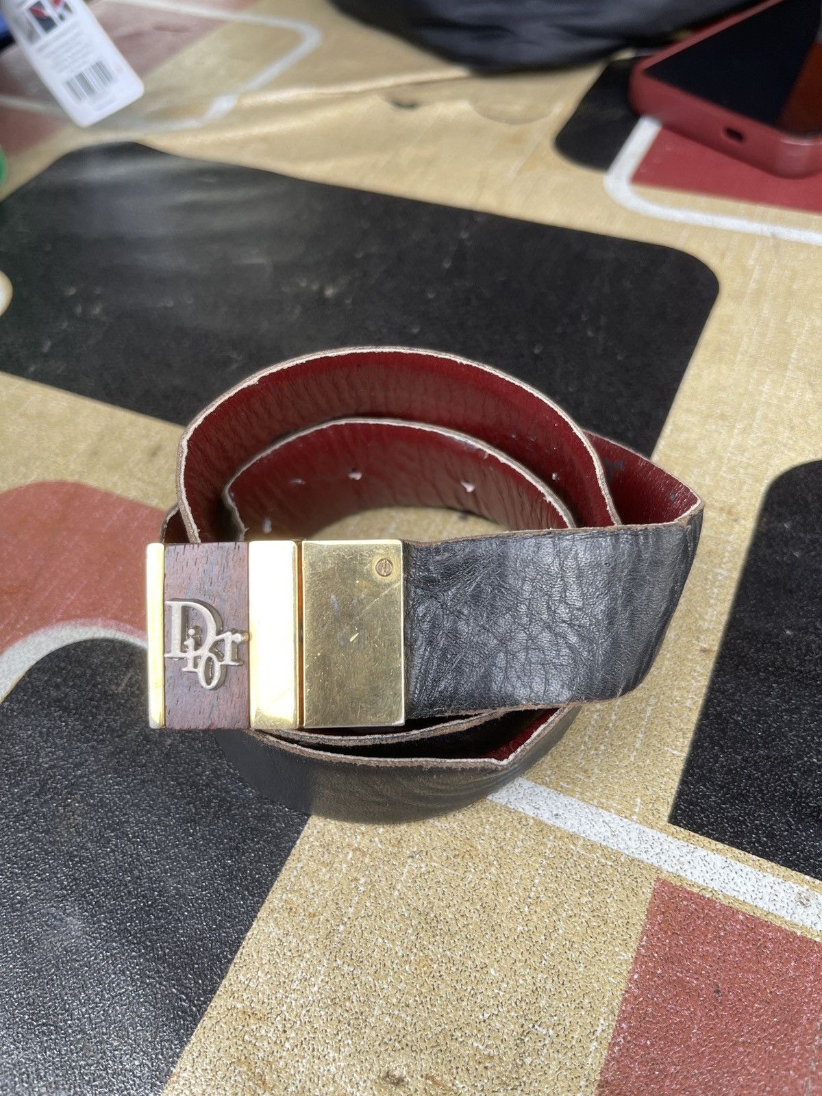 Dior Rare🔥Vintage 80s Dior Leather Belt Size ONE SIZE - 3 Thumbnail