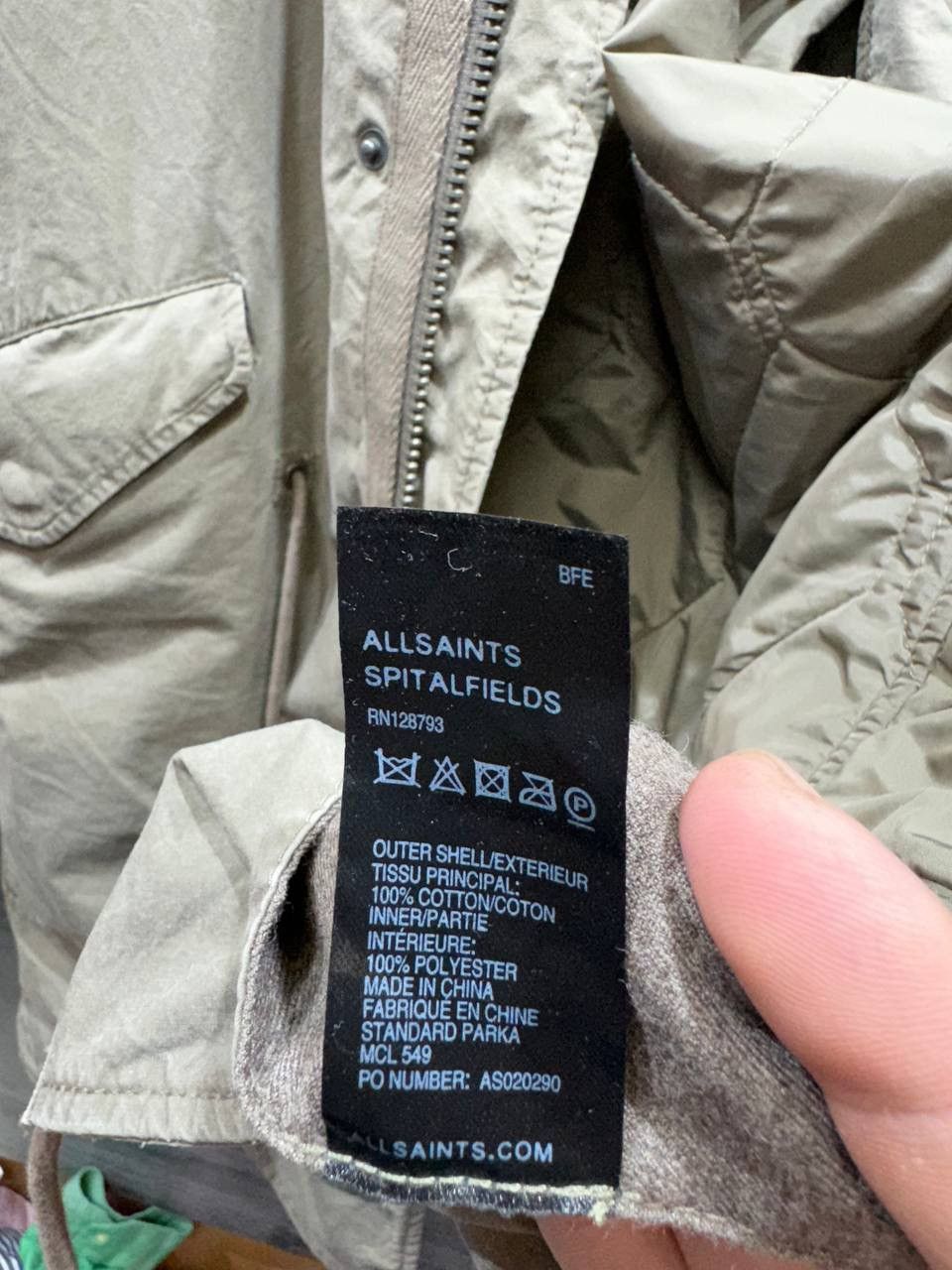 Other Mens ALLSAINTS Quilted Removable Military Jacket Coat Size US M / EU 48-50 / 2 - 24 Thumbnail