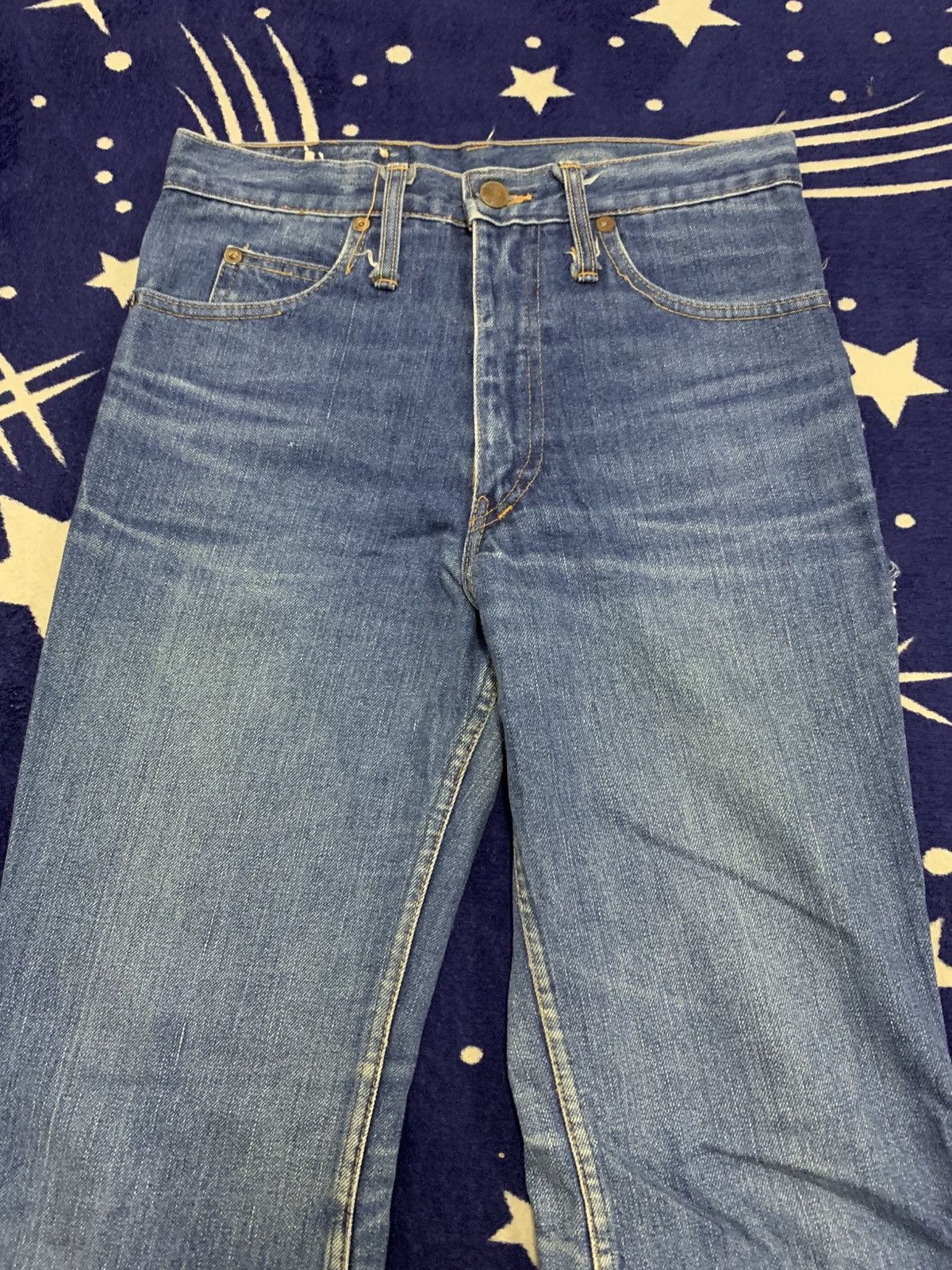 Japanese Brand COSMO Vintage Wide Flare Denim Distressed Jeans Size 27" / US 4 / IT 40 - 4 Thumbnail