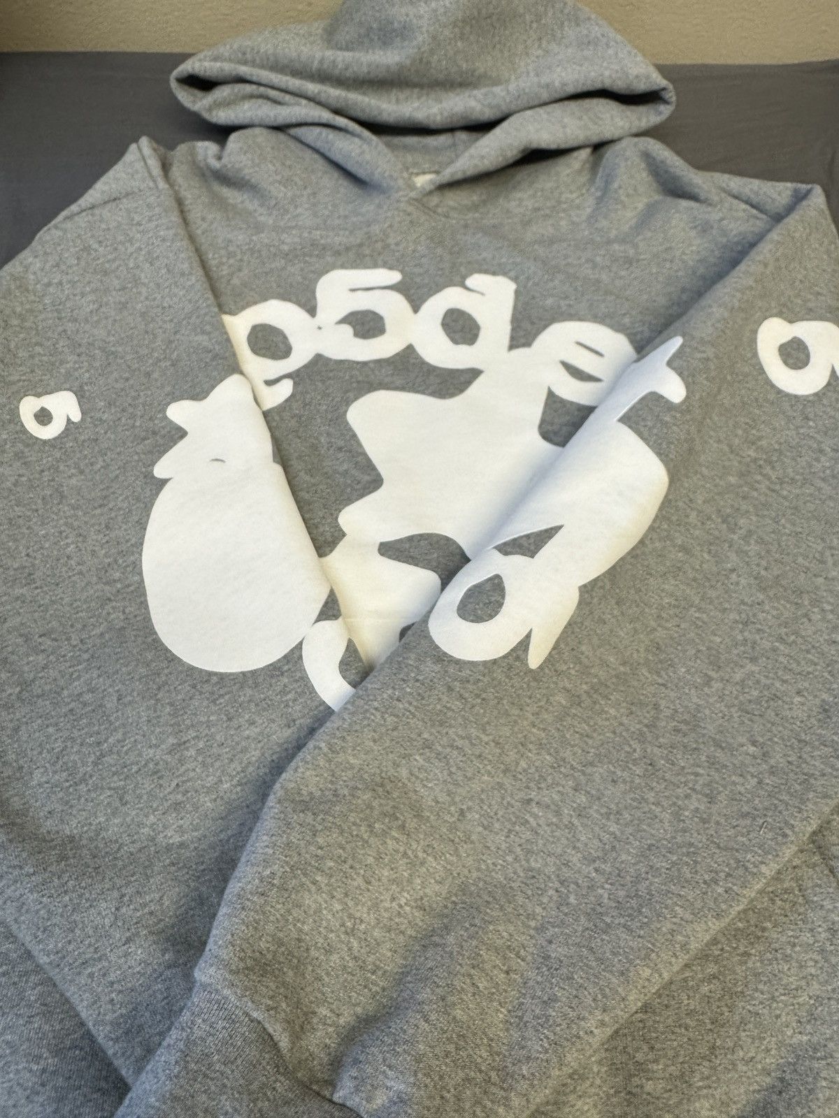 Sp5der beluga hoodie heather grey