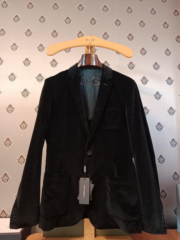 Dolce & Gabbana Dolce Gabbana Velour Blazer Jacket Size US M / EU 48-50 / 2 - 1 Thumbnail